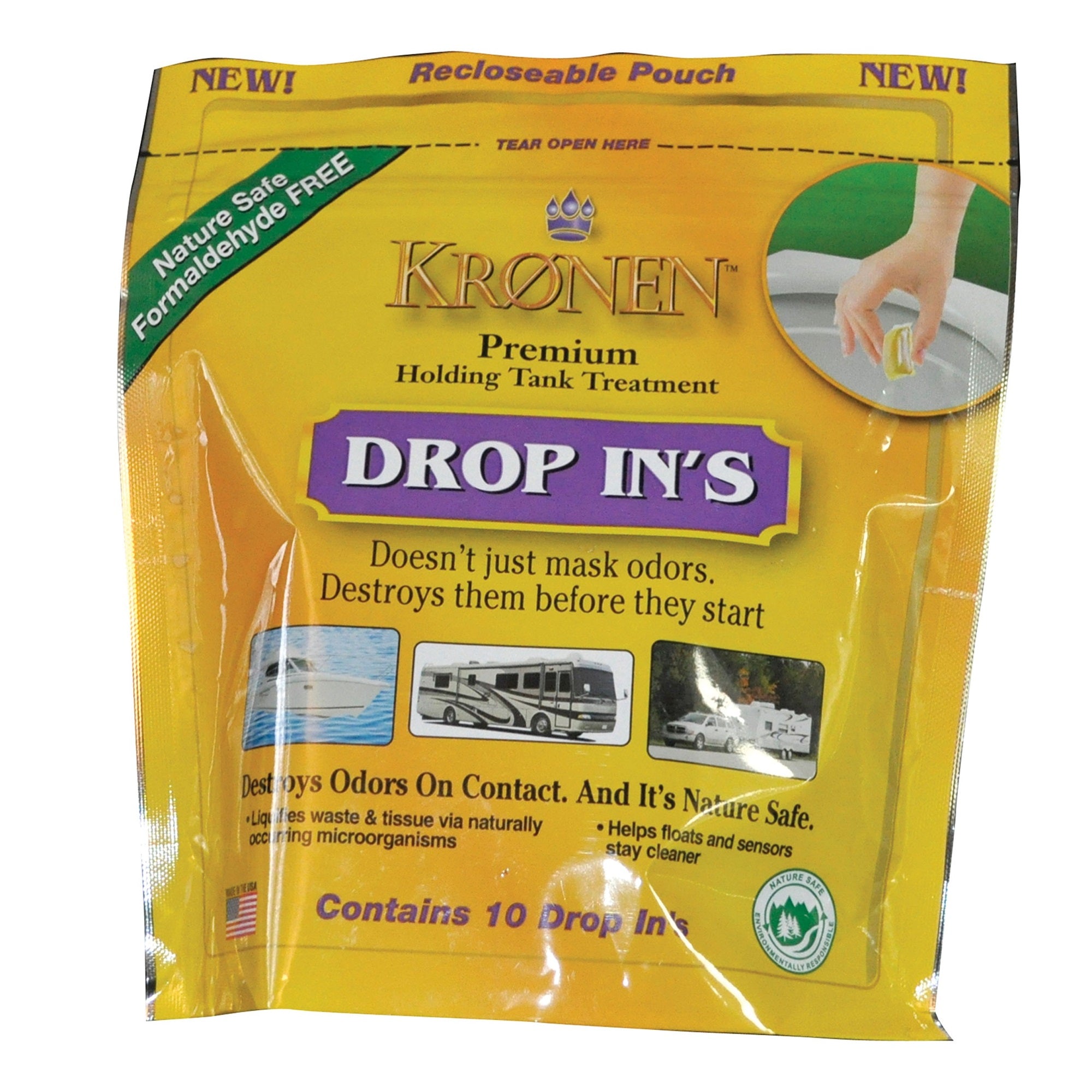 Propack Kronen Kdi013 Drop In'S Holding Tank Treatment, (Pack Of 10)
