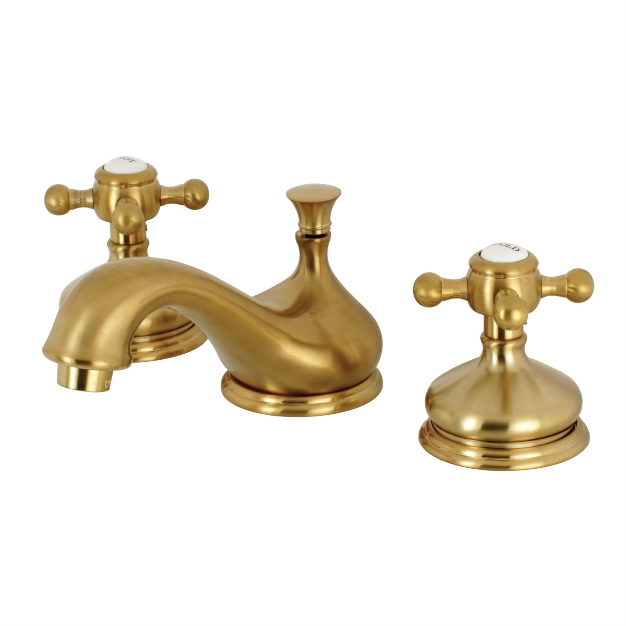 Kingston Brass Ks1167Bx 8 In. Widespread Bathroom Faucet, Brushed Brass