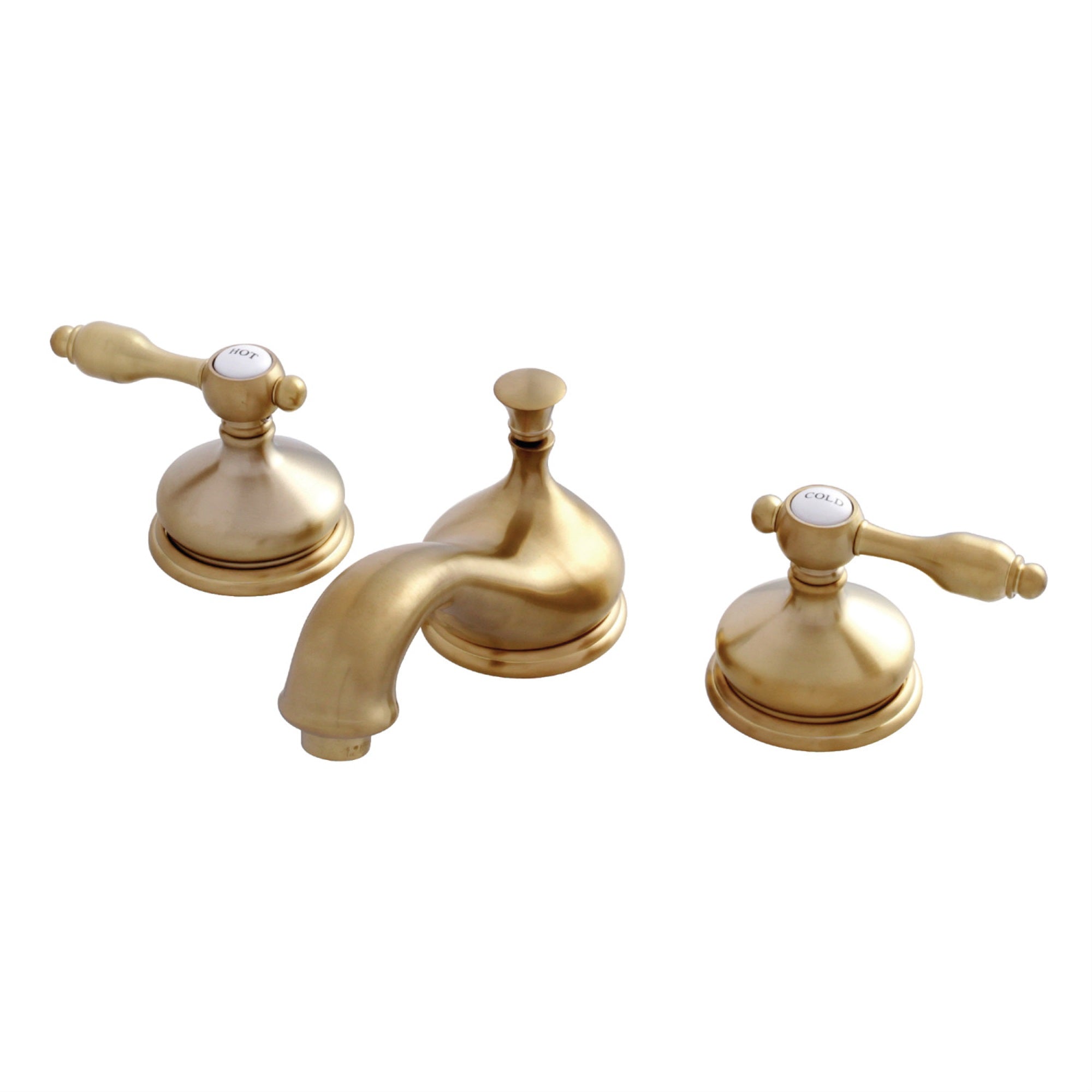 Kingston Brass Ks1167Tal 8 In. Widespread Bathroom Faucet, Brushed Brass