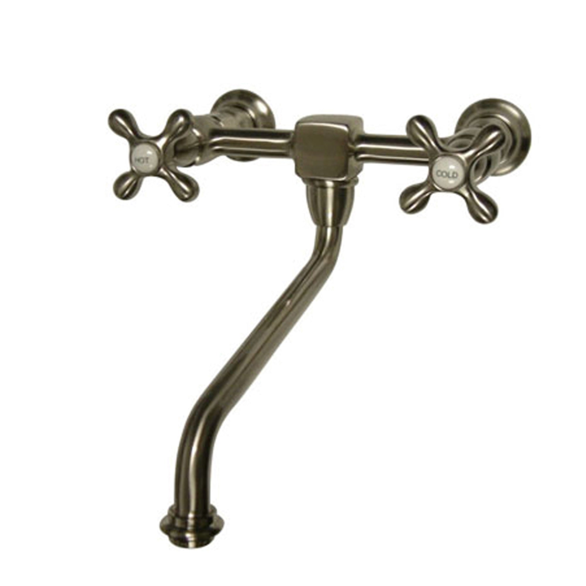 Kingston Brass Ks1208Ax Wall Mount Kitchen Faucet, Brushed Nickel