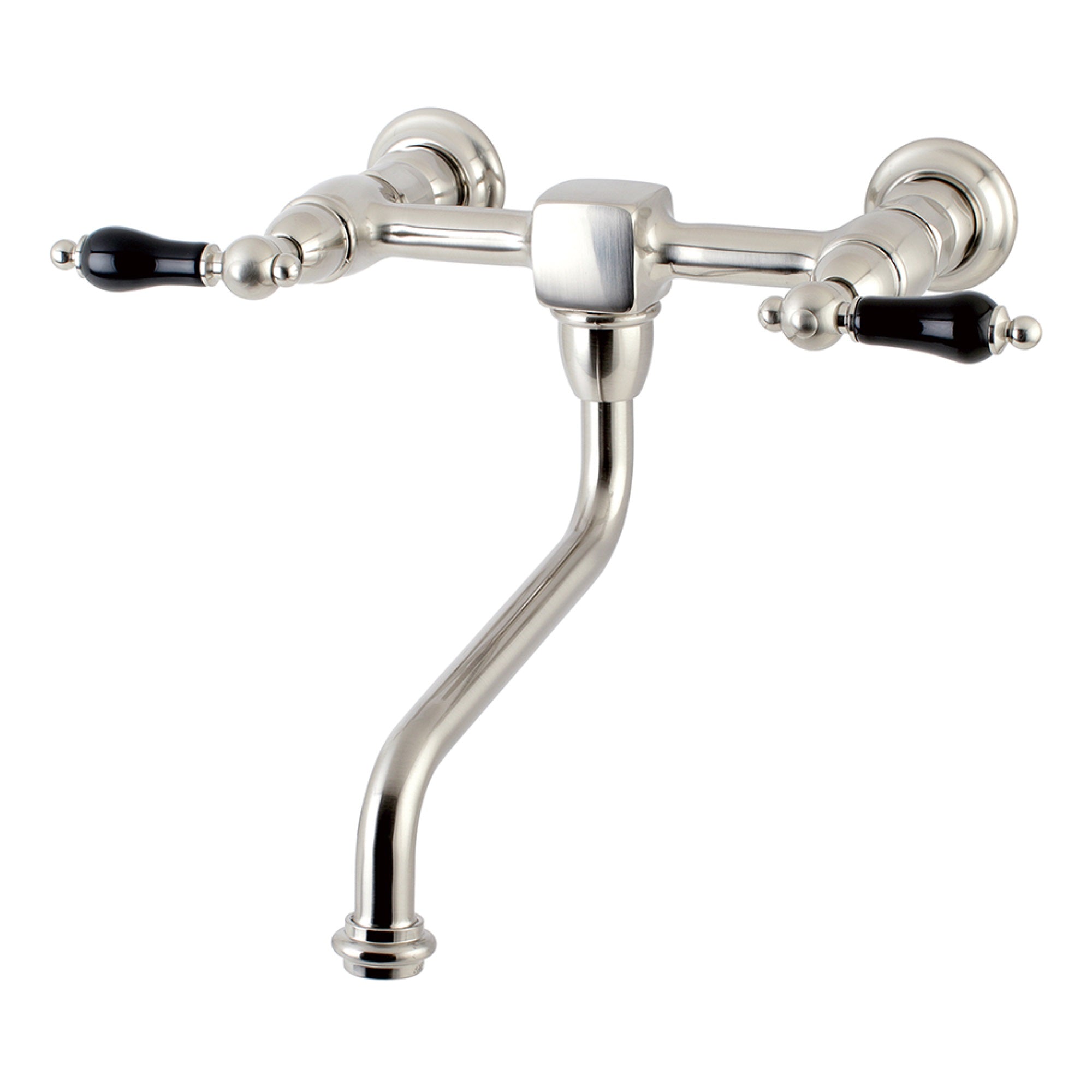 Kingston Brass Ks1218Pkl Wall Mount Bathroom Faucet, Brushed Nickel