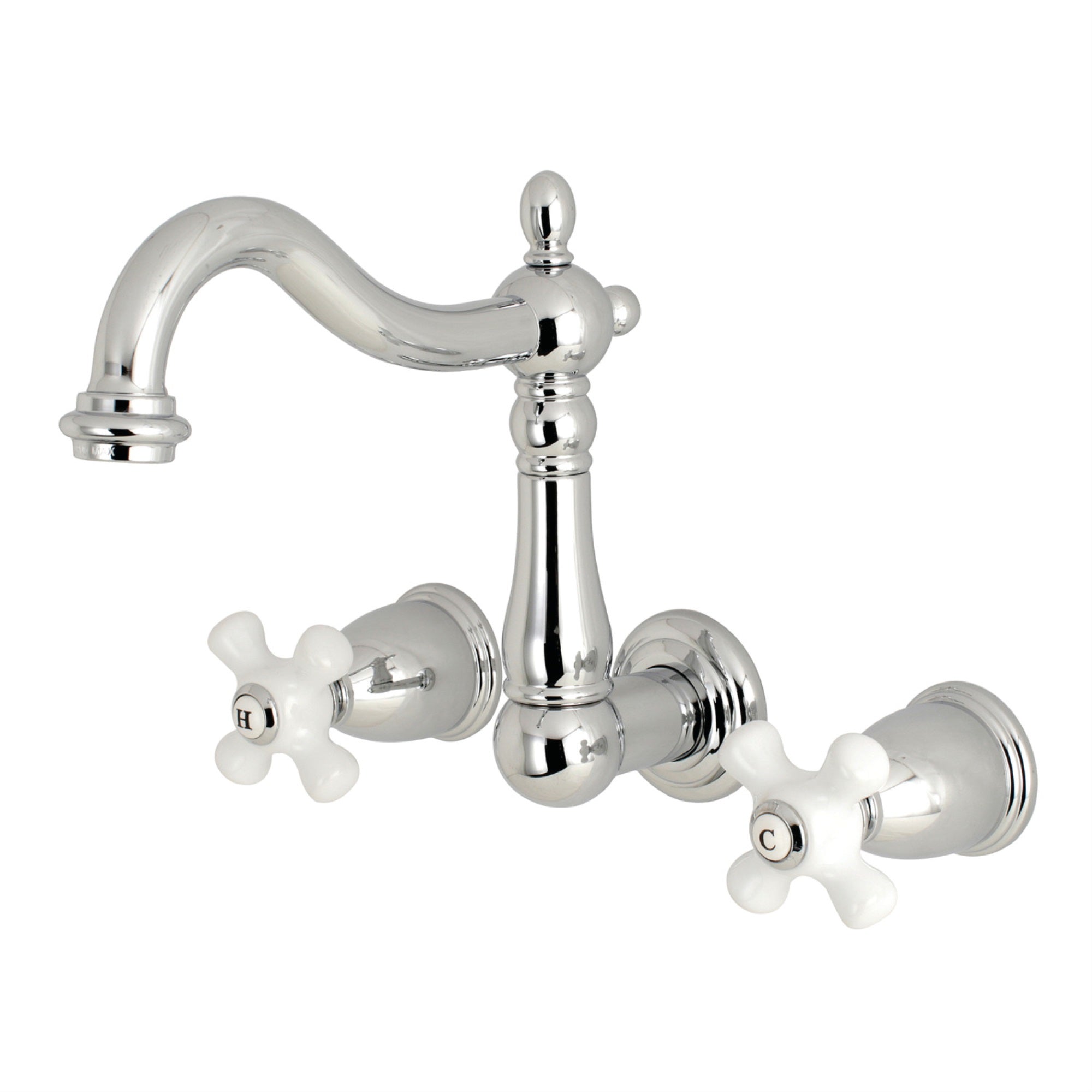 Kingston Brass Ks1251Px 8-Inch Center Wall Mount Bathroom Faucet, Polished Chrome