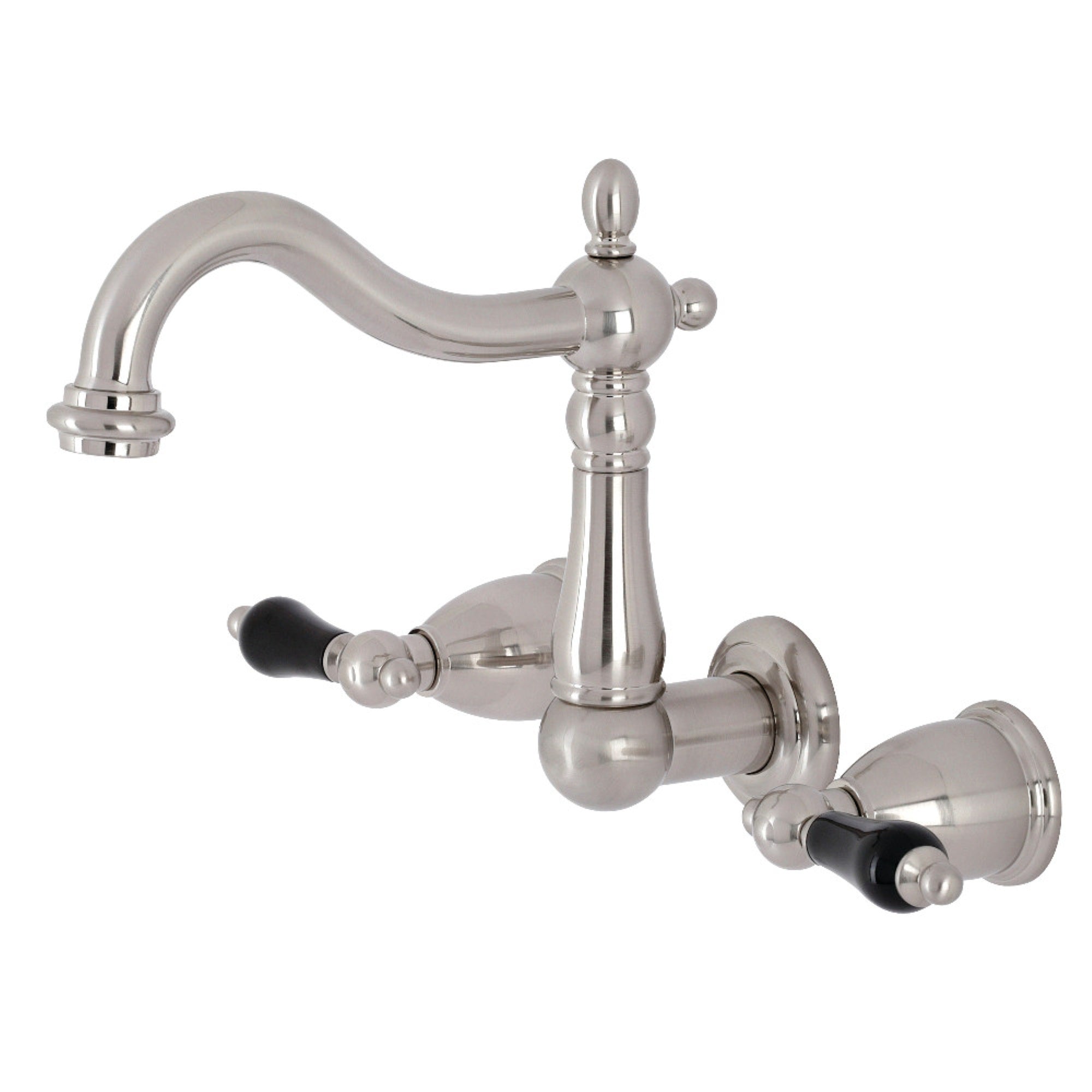 Kingston Brass Ks1258Pkl Duchess Two-Handle Wall Mount Bathroom Faucet, Brushed Nickel