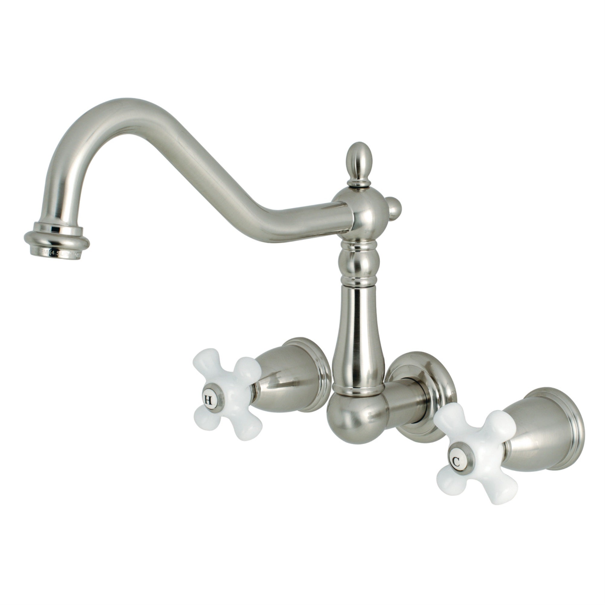 Kingston Brass Ks1288Px Wall Mount Kitchen Faucet, Brushed Nickel