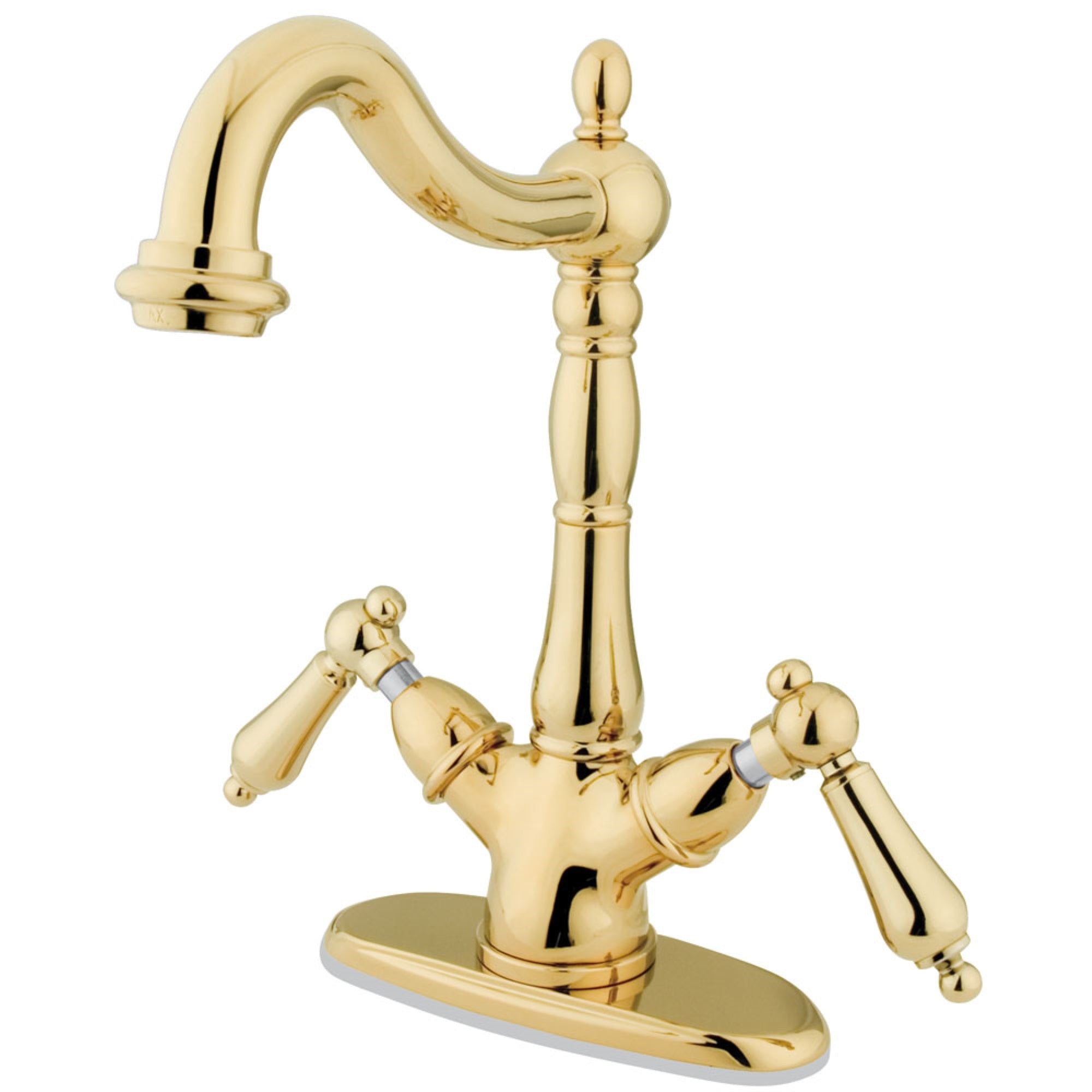 Kingston Brass Ks1492Al Heritage 2-Handle Vessel Sink Faucet, Polished Brass
