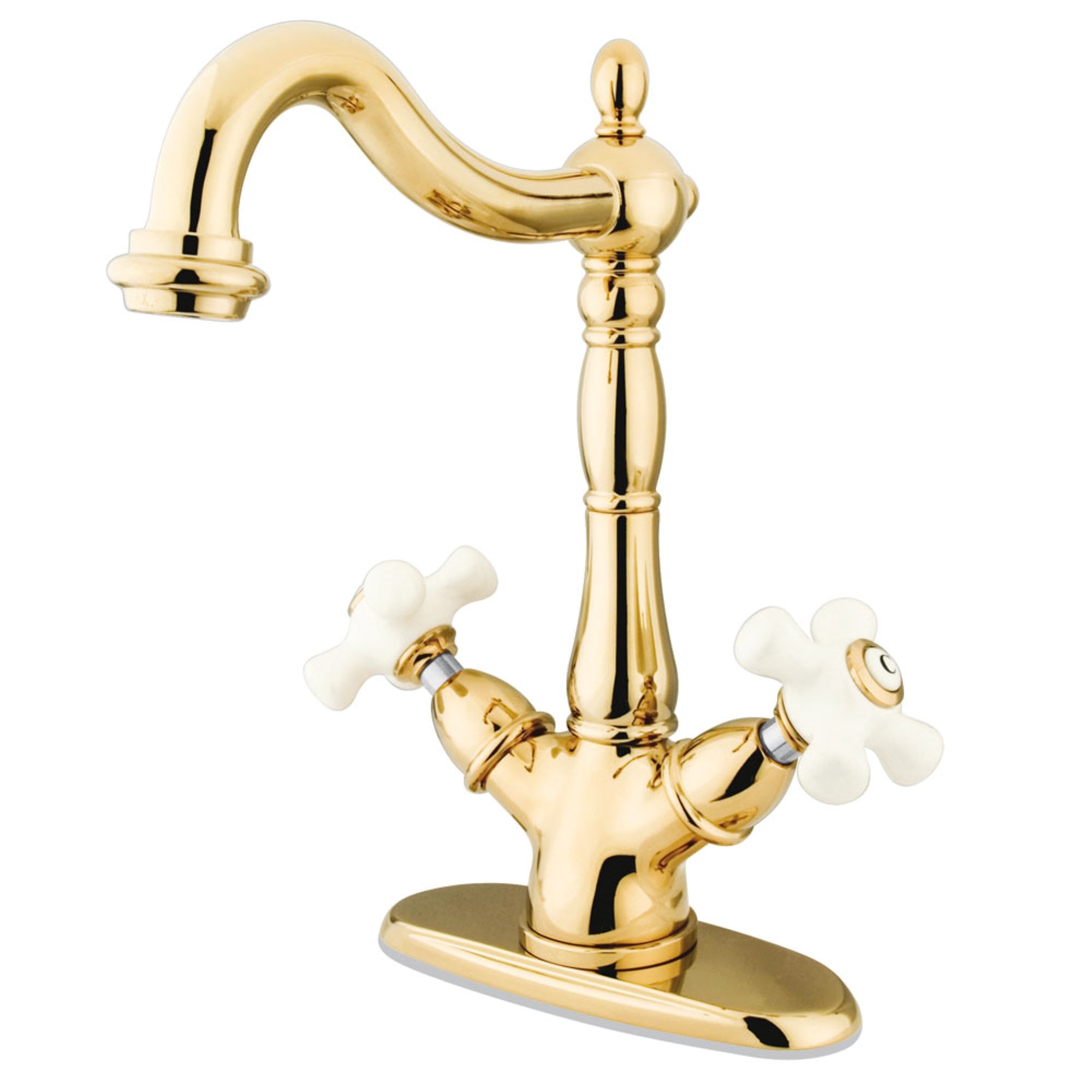 Kingston Brass Ks1492Px Vessel Sink Faucet, Polished Brass
