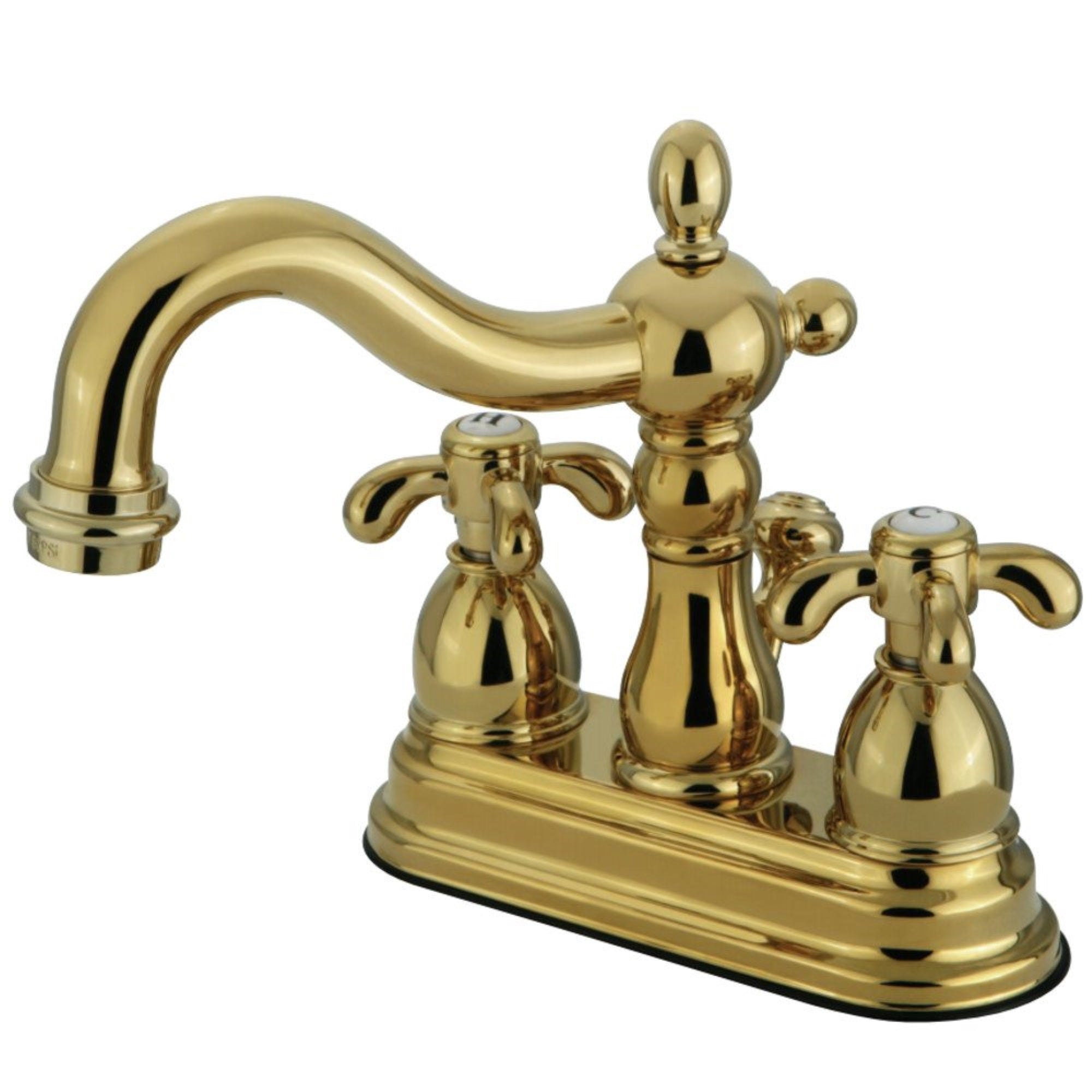 Kingston Brass Ks1602Tx 4 In. Centerset Bathroom Faucet, Polished Brass