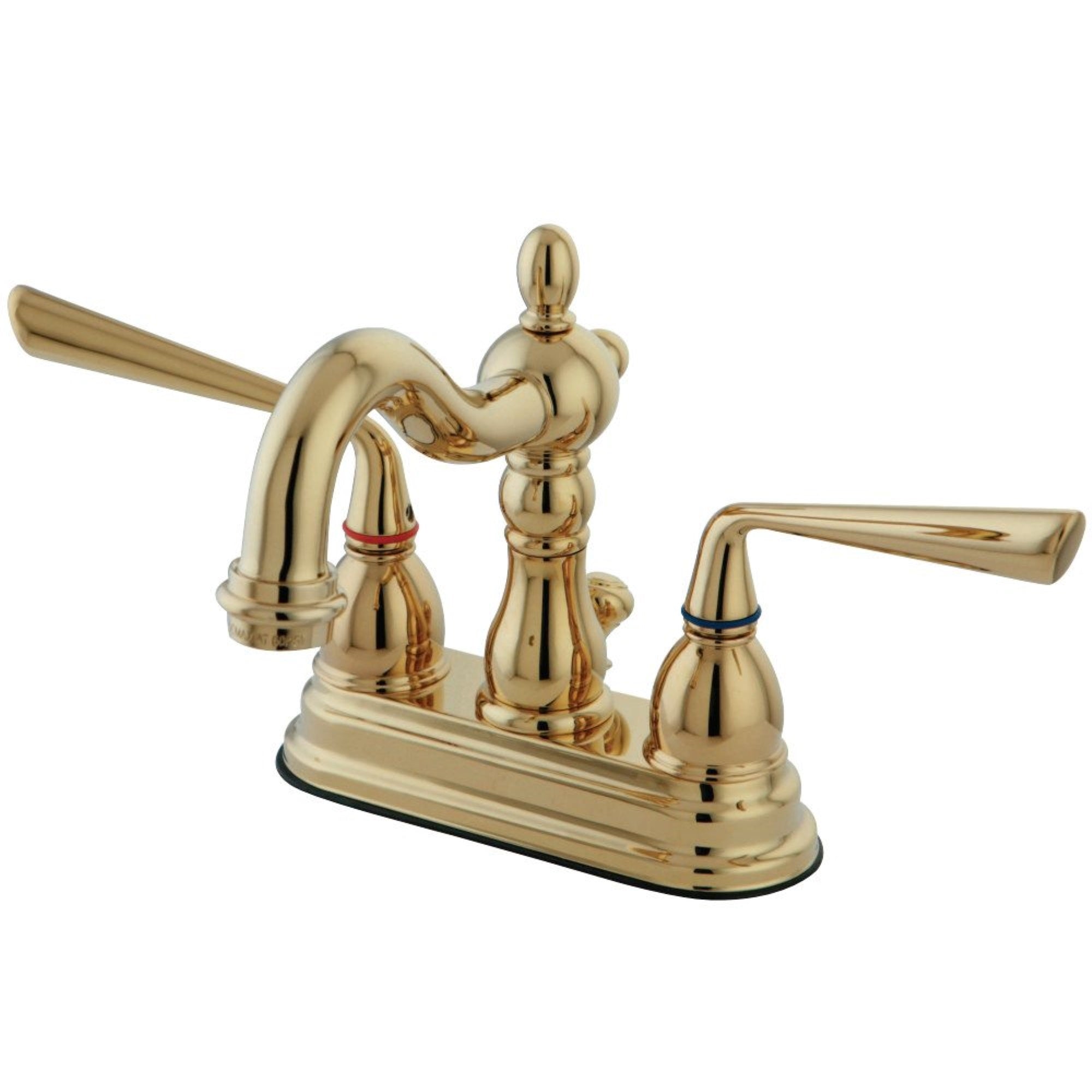 Kingston Brass Ks1602Zl 4 In. Centerset Bathroom Faucet, Polished Brass