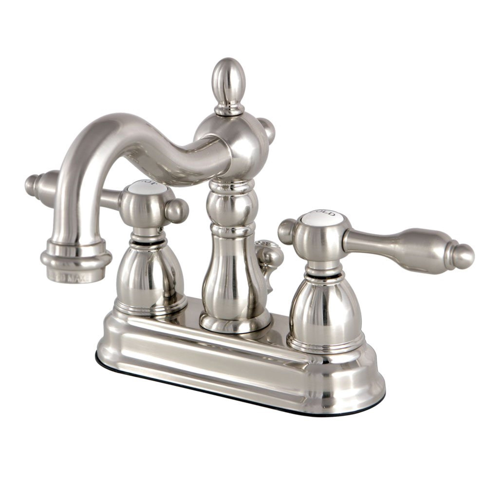 Kingston Brass Ks1608Tal 4 In. Centerset Bathroom Faucet, Brushed Nickel