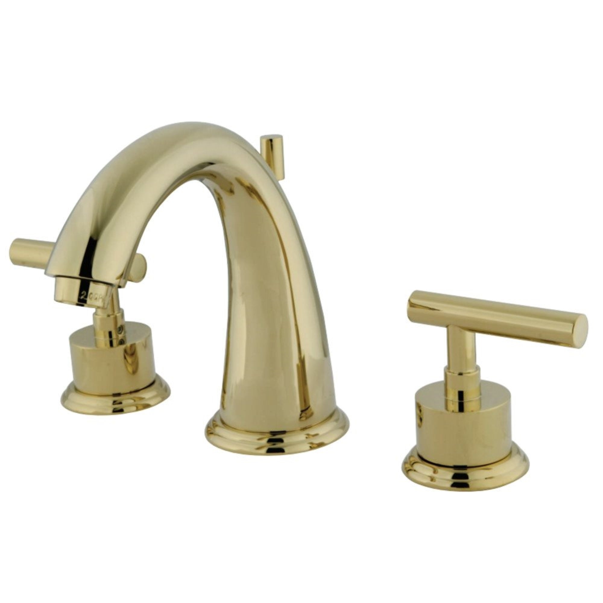 Kingston Brass Ks2962Cml 8 In. Widespread Bathroom Faucet, Polished Brass