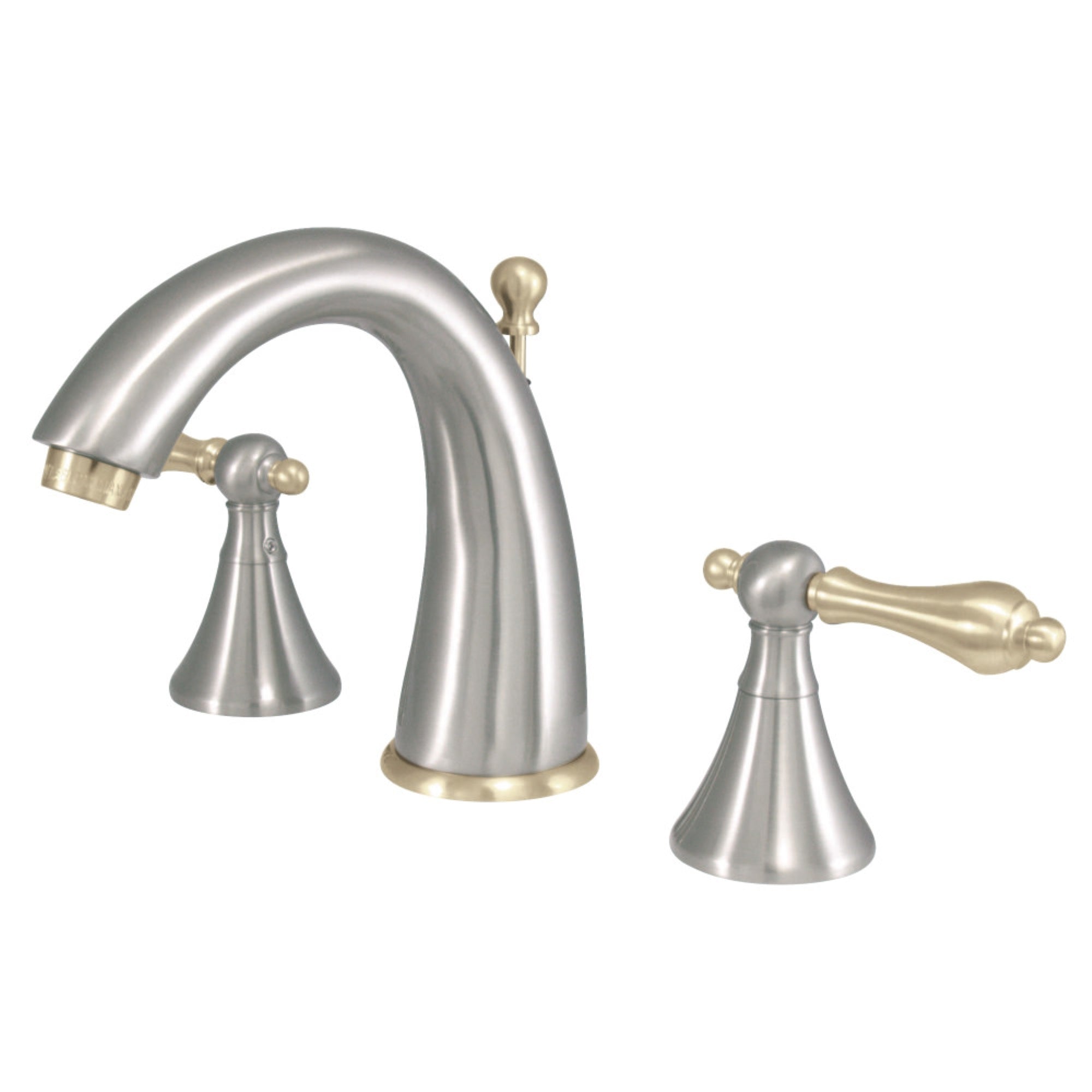 Kingston Brass Ks2979Al 8 In. Widespread Bathroom Faucet, Brushed Nickel/Polished Brass