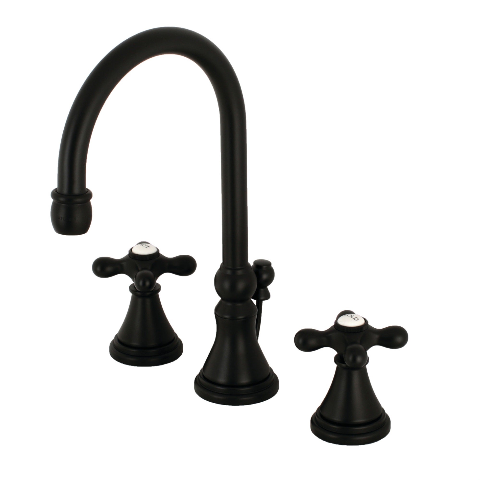 Kingston Brass Ks2980Ax 8 In. Widespread Bathroom Faucet, Matte Black