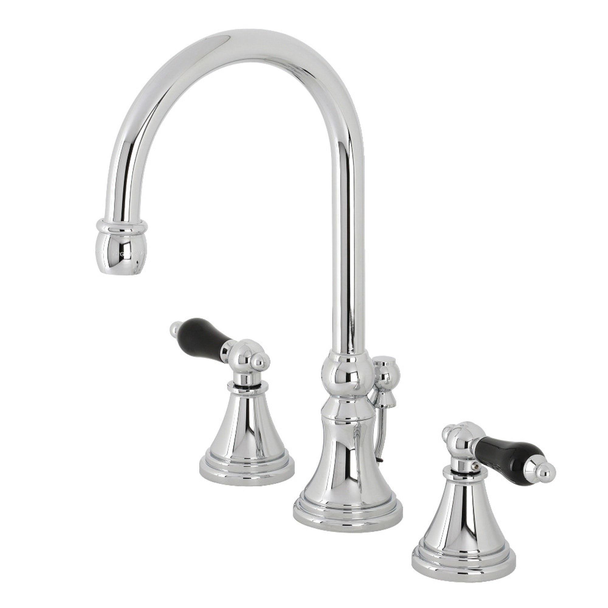 Kingston Brass Ks2981Pkl Duchess Widespread Bathroom Faucet With Brass Pop-Up, Polished Chrome
