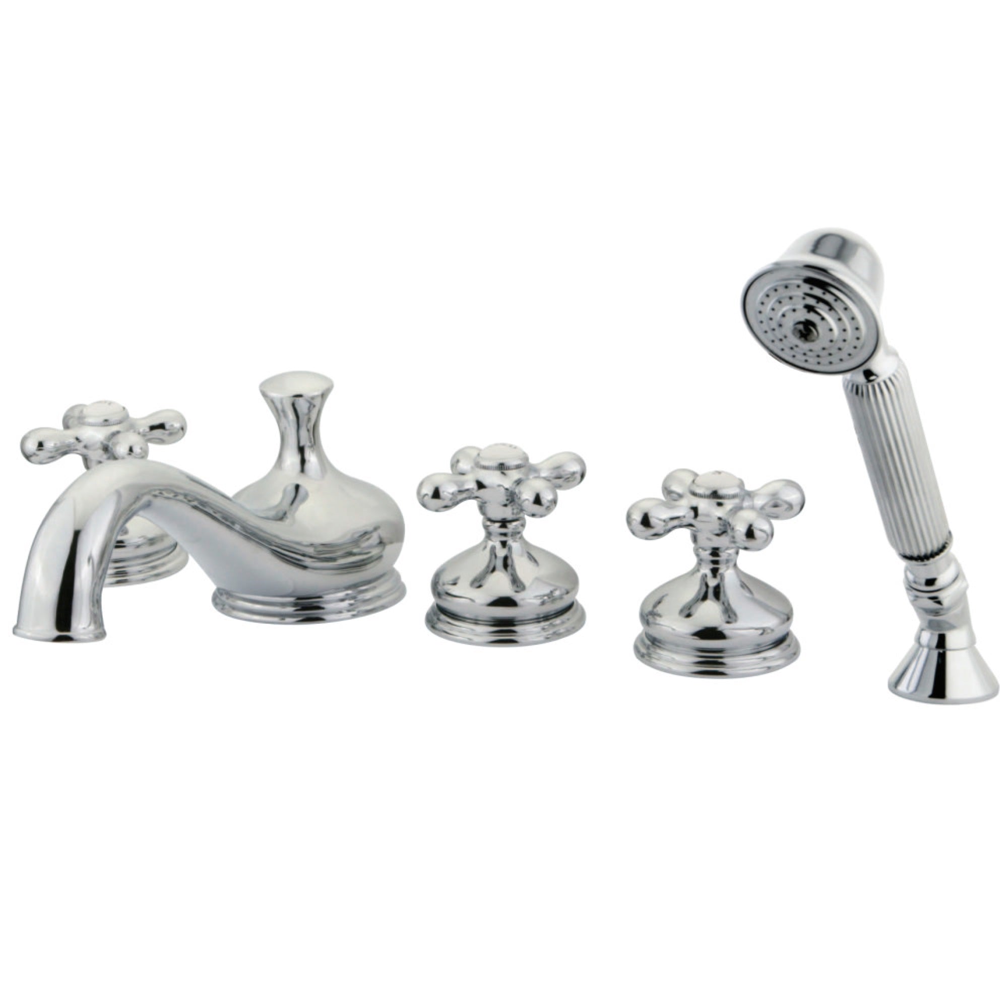 Kingston Brass Ks33315Ax Roman Tub Faucet With Hand Shower, Polished Chrome