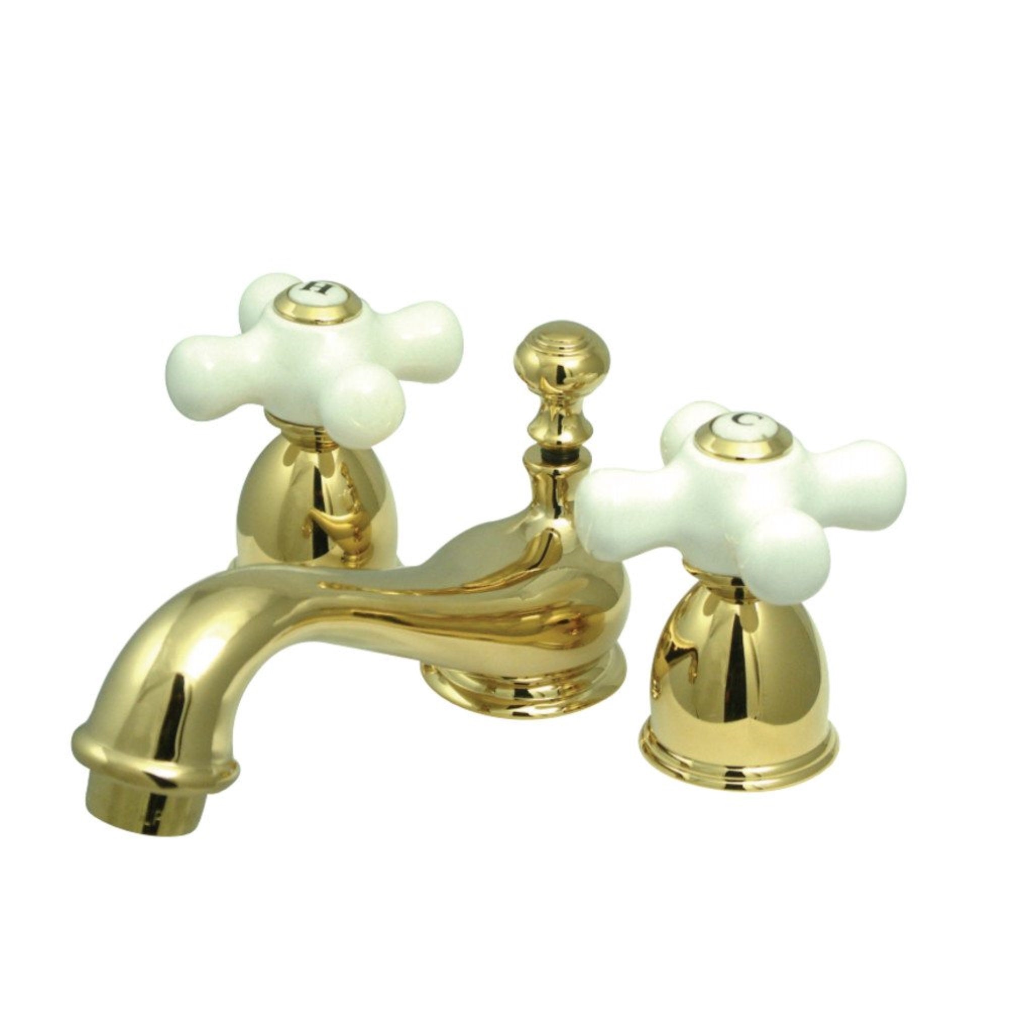 Kingston Brass Ks3952Px Mini-Widespread Bathroom Faucet, Polished Brass