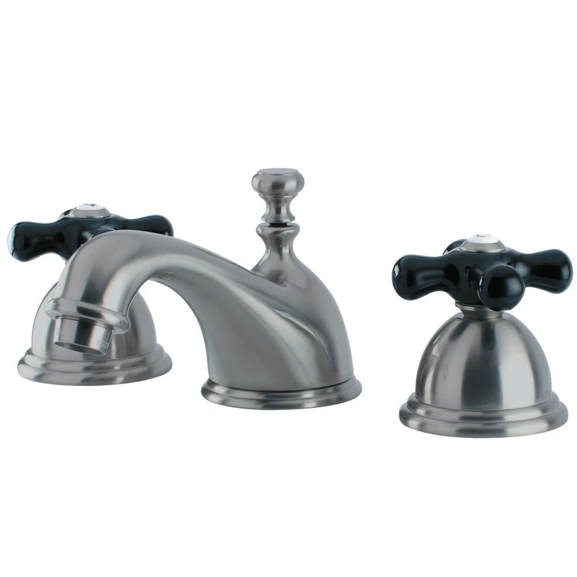 Kingston Brass Ks3968Pkx Duchess Widespread Bathroom Faucet With Brass Pop-Up, Brushed Nickel