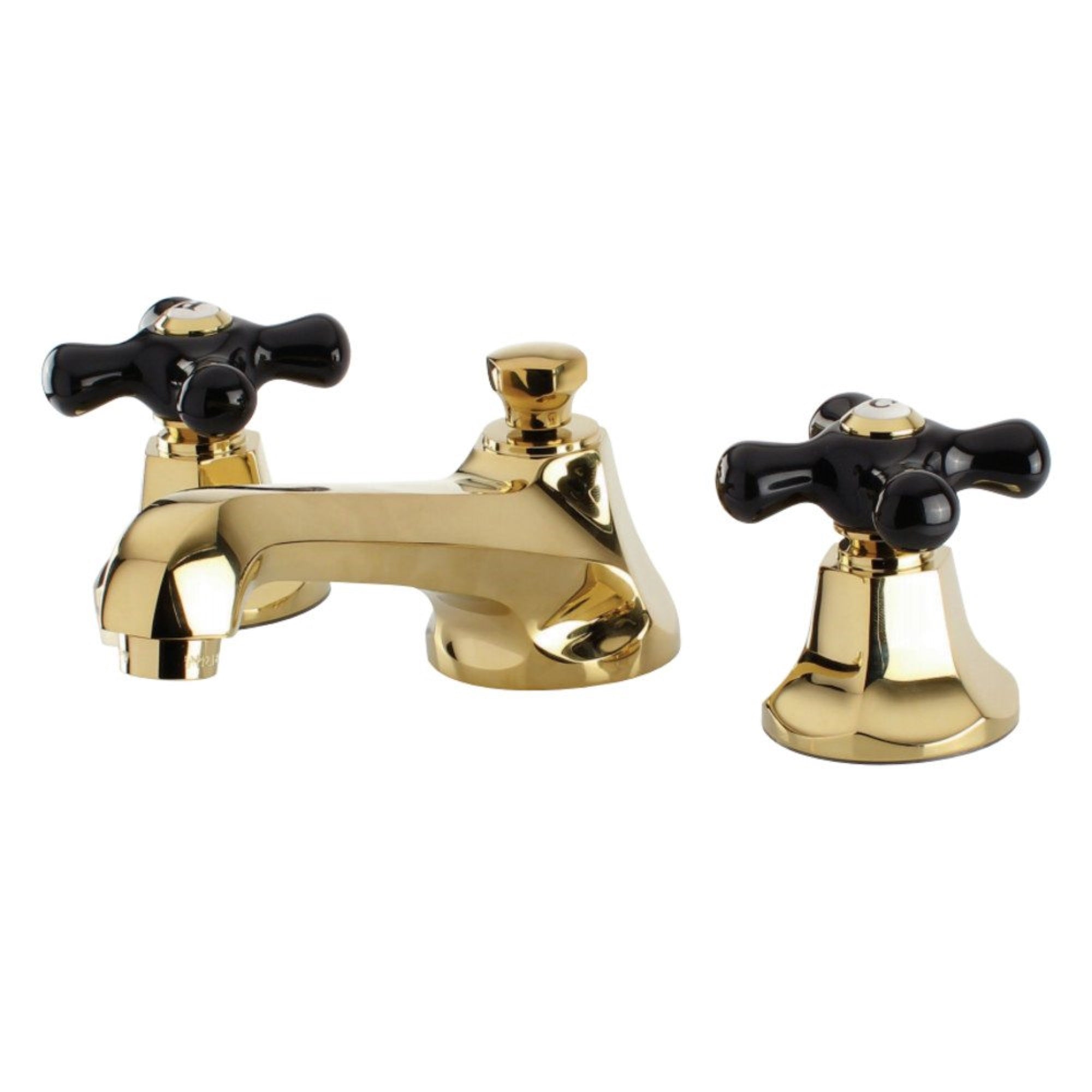 Kingston Brass Ks4462Pkx Duchess Widespread Bathroom Faucet With Brass Pop-Up, Polished Brass