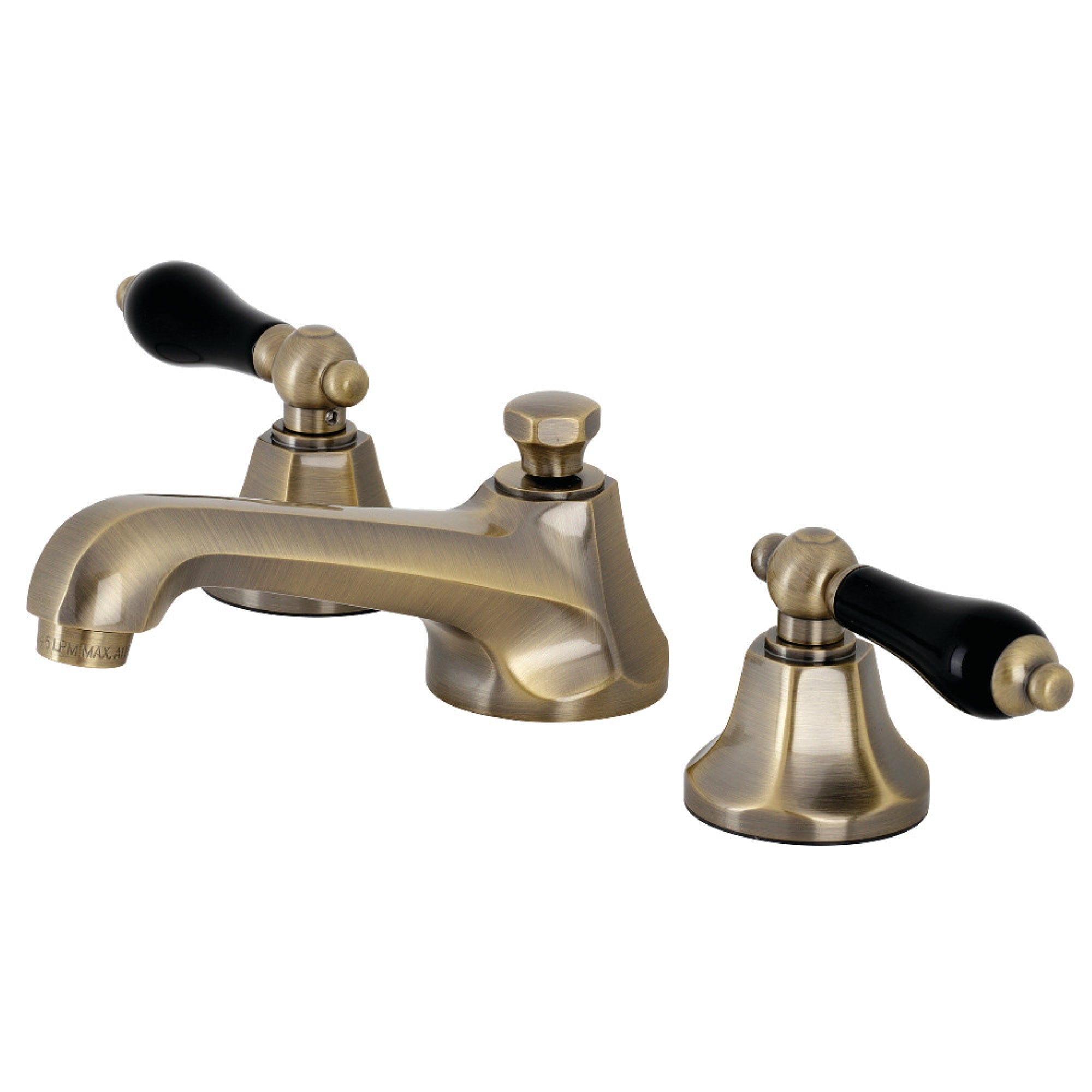 Kingston Brass Ks4463Pkl Duchess Widespread Bathroom Faucet With Brass Pop-Up, Vintage Brass
