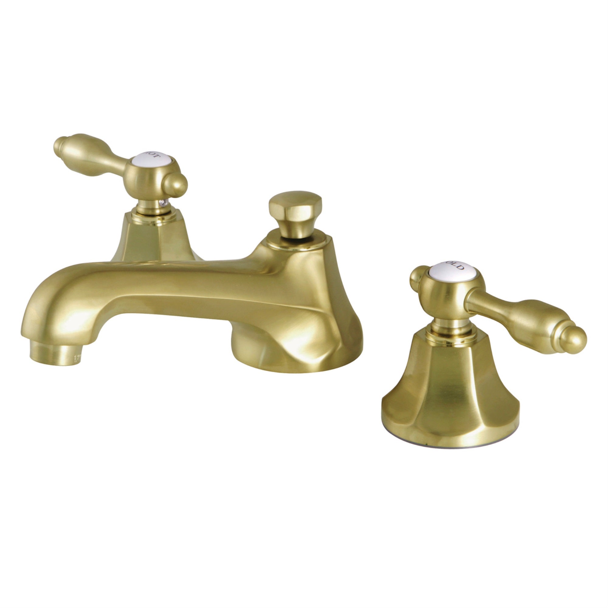 Kingston Brass Ks4467Tal Tudor 8 Widespread Bathroom Faucet, Brushed Brass