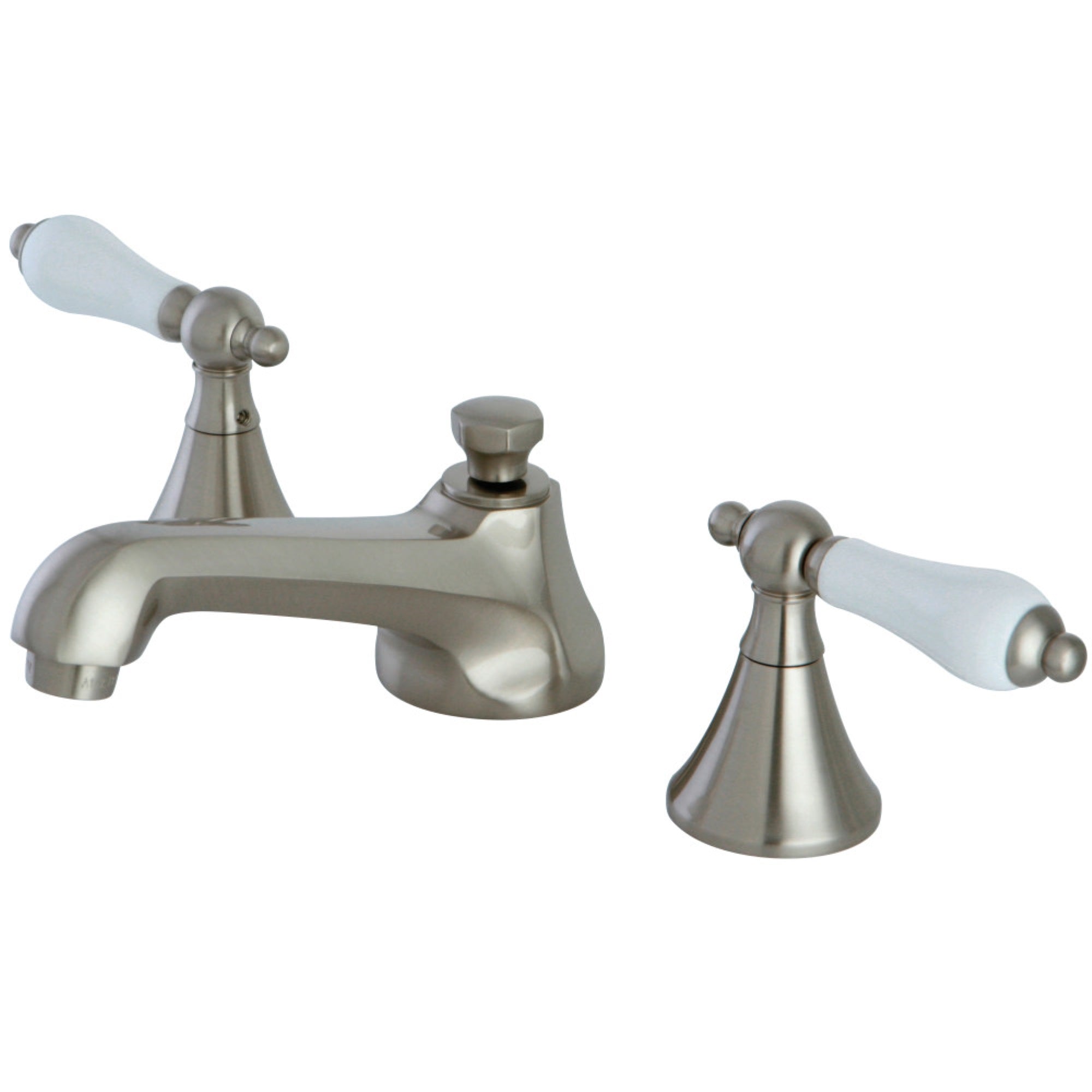 Kingston Brass Ks4478Pl 8 In. Widespread Bathroom Faucet, Brushed Nickel