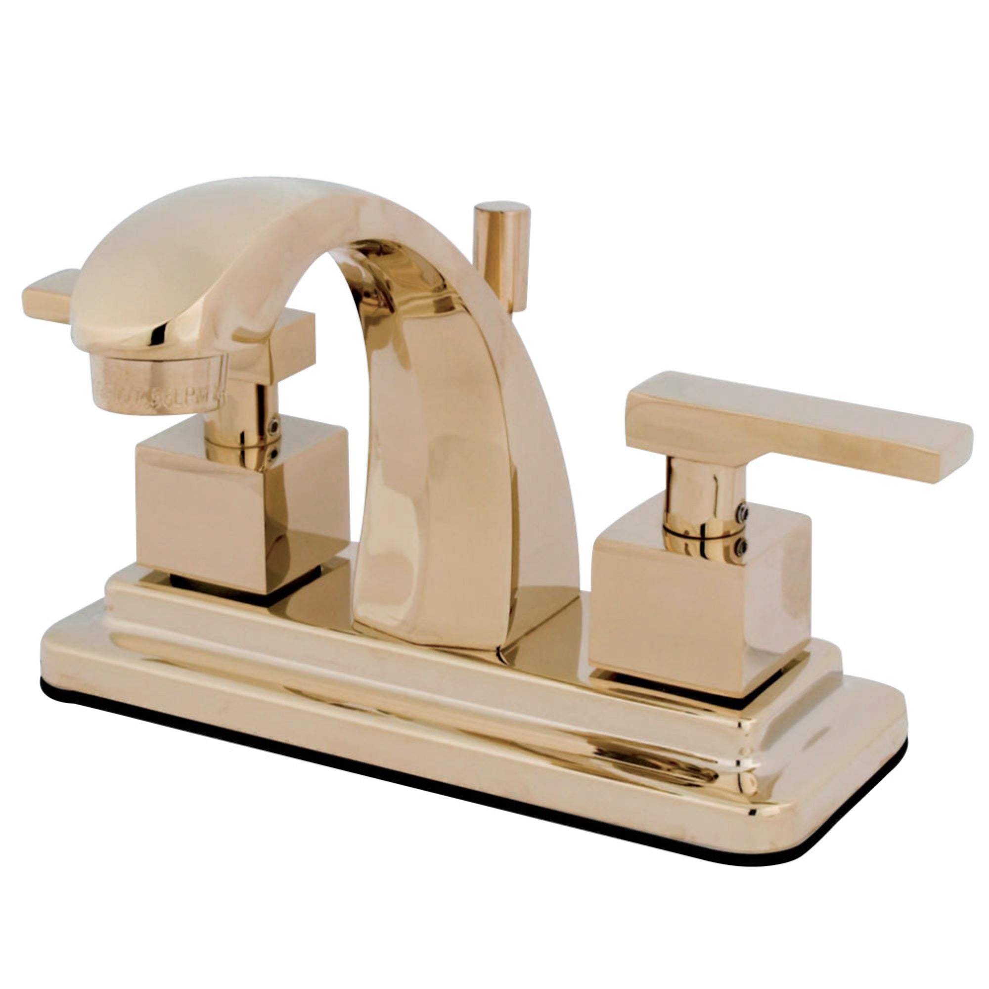 Kingston Brass Ks4642Qll 4 In. Centerset Bathroom Faucet, Polished Brass