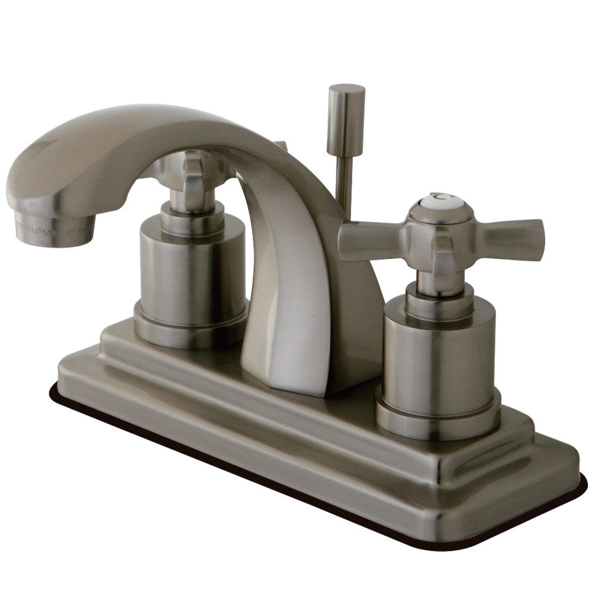 Kingston Brass Ks4648Zx 4 In. Centerset Bathroom Faucet, Brushed Nickel