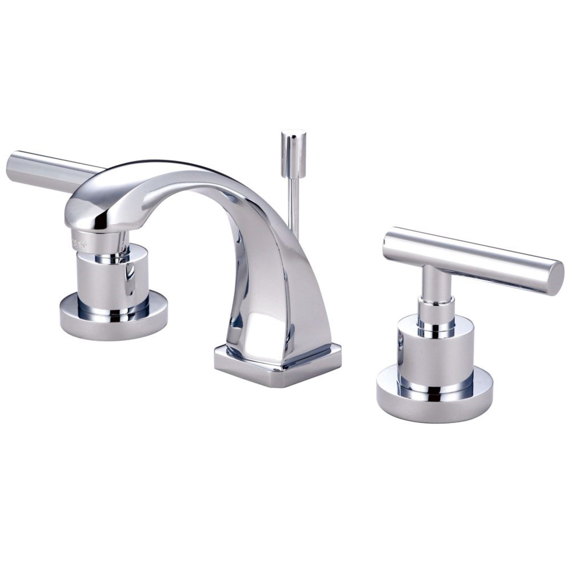 Kingston Brass Ks4941Cml Manhattan 8 In. Widespread Bathroom Faucet, Polished Chrome
