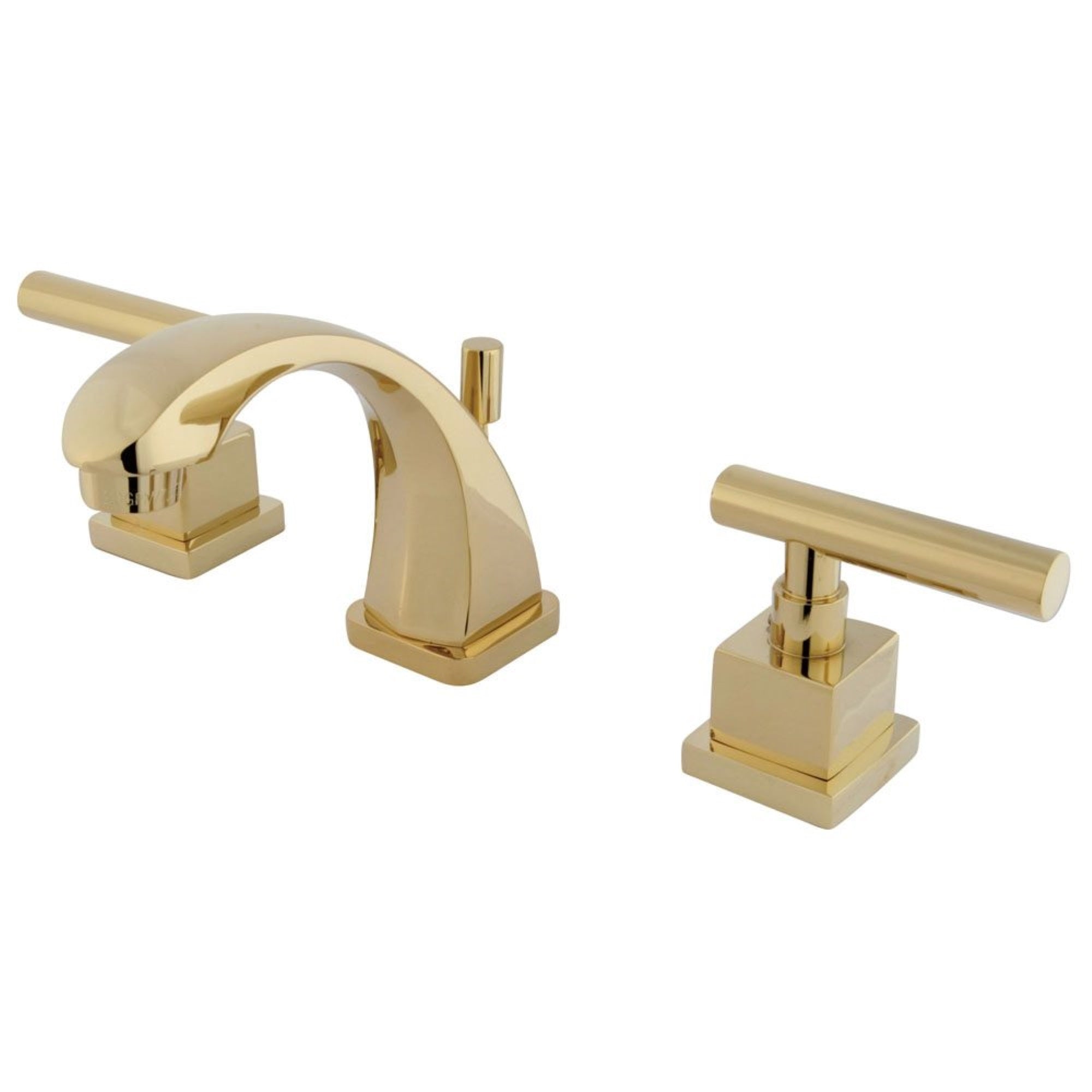 Kingston Brass Ks4942Cql Claremont 8 In. Widespread Bathroom Faucet, Polished Brass