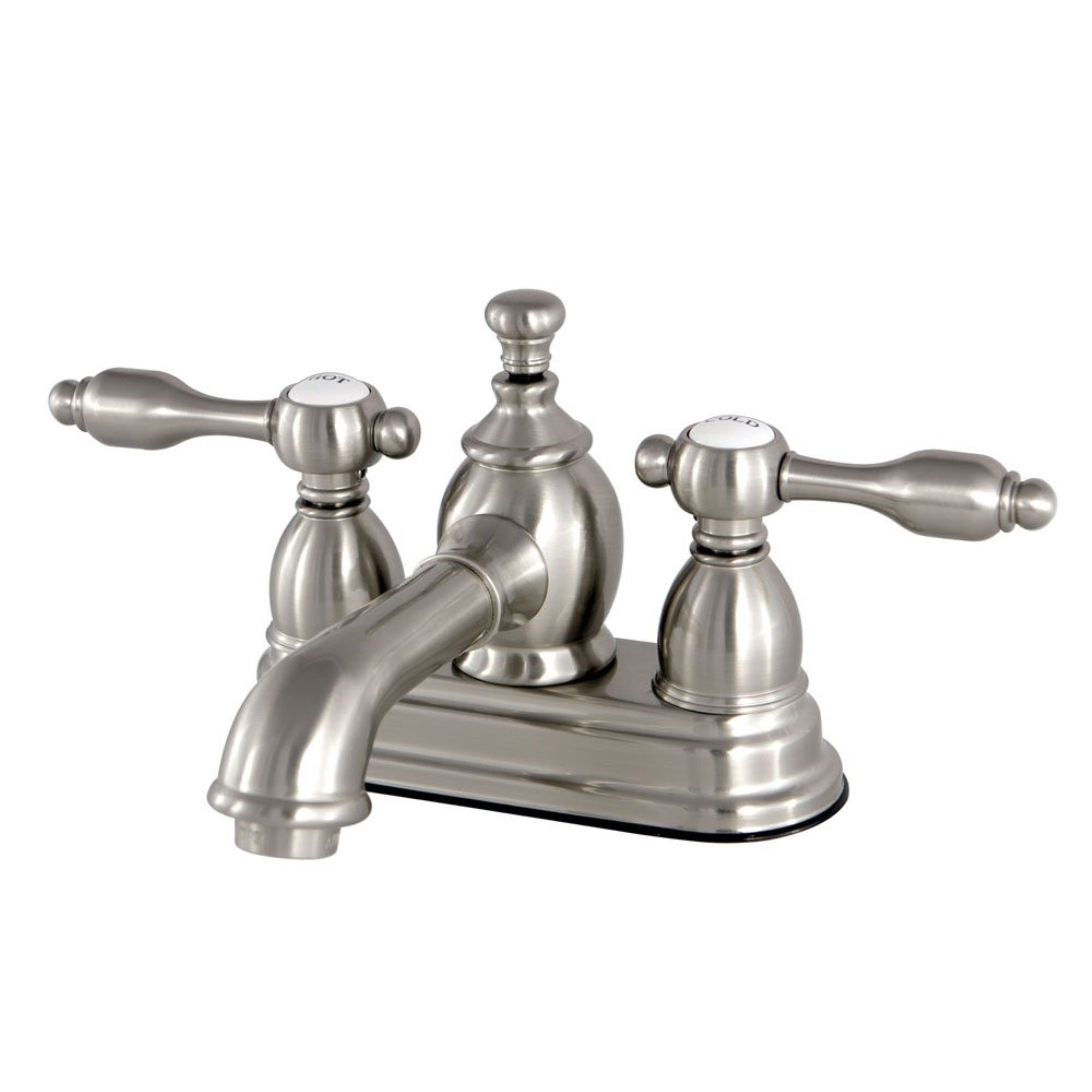 Kingston Brass Ks7008Tal 4 In. Centerset Bathroom Faucet, Brushed Nickel