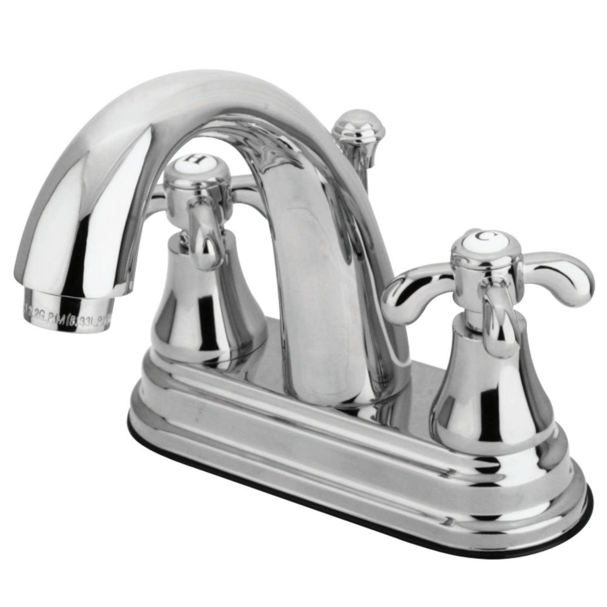 Kingston Brass Ks7611Tx 4 In. Centerset Bathroom Faucet, Polished Chrome