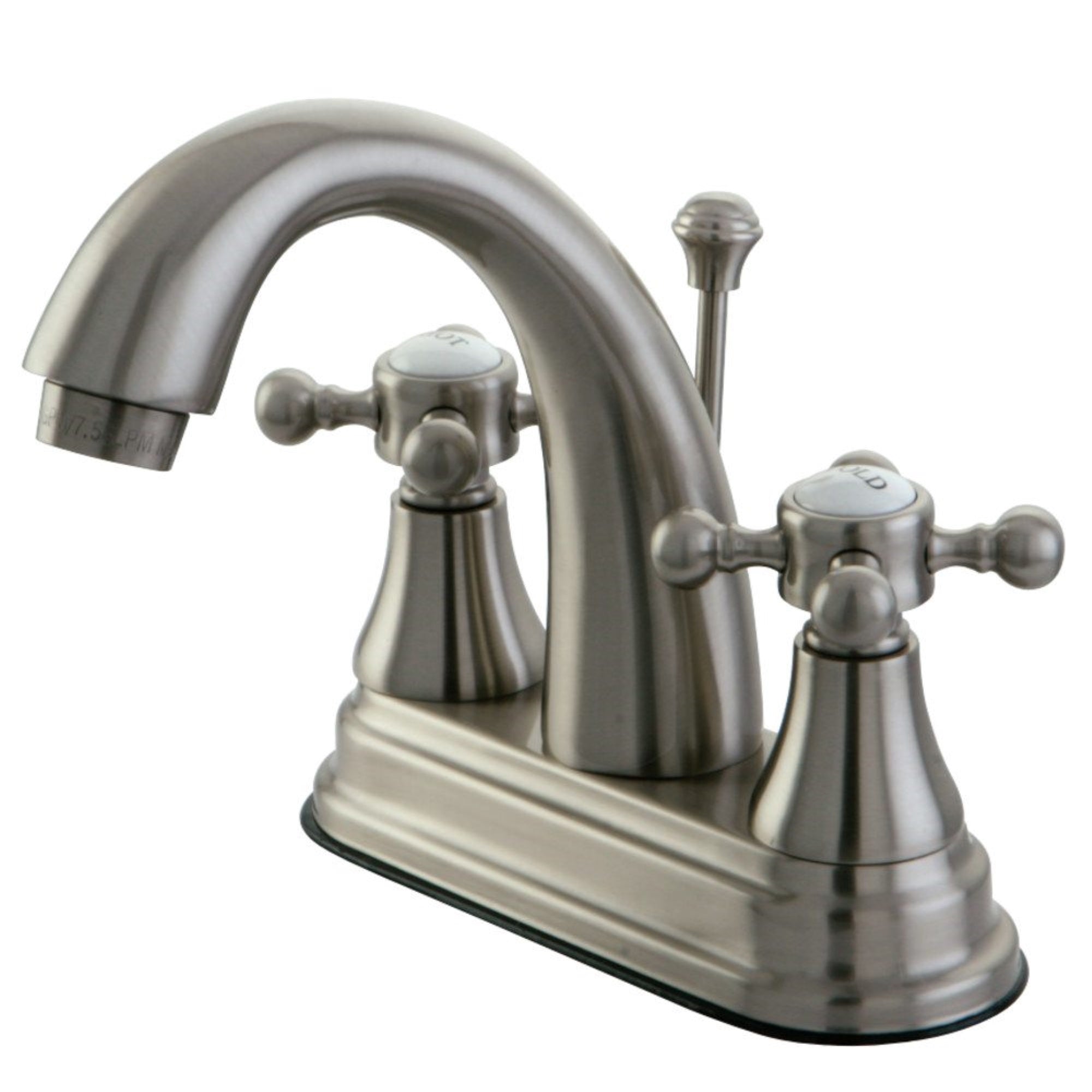 Kingston Brass Ks7618Bx 4 In. Centerset Bathroom Faucet, Brushed Nickel