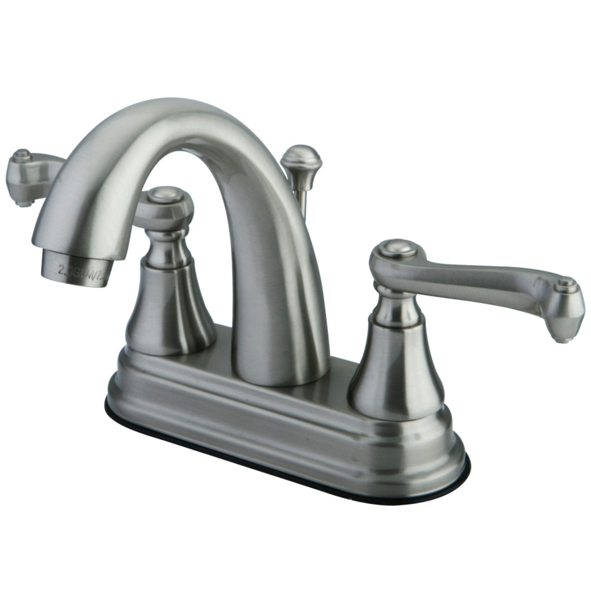 Kingston Brass Ks7618Fl 4 In. Centerset Bathroom Faucet, Brushed Nickel