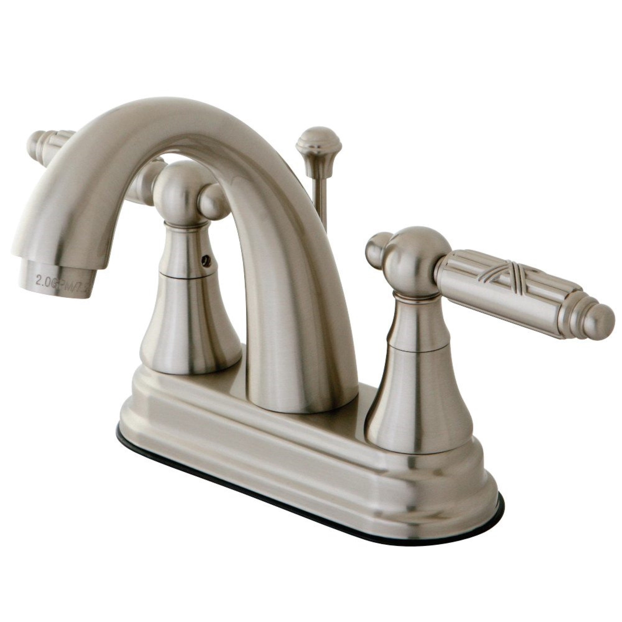 Kingston Brass Ks7618Gl 4 In. Centerset Bathroom Faucet, Brushed Nickel