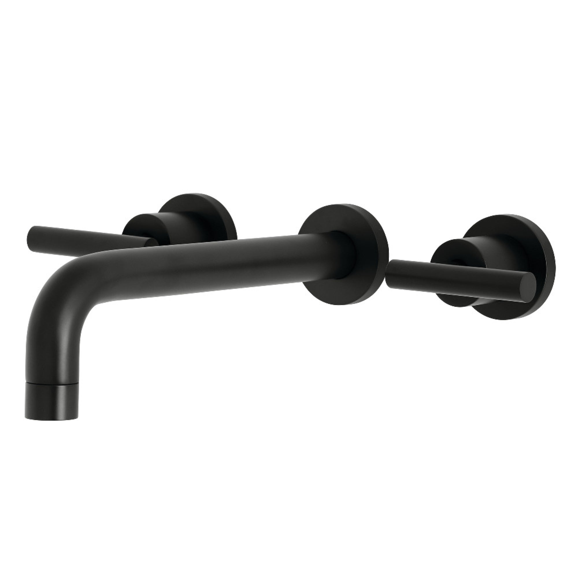 Kingston Brass Ks8020Cml Manhattan 2-Handle Wall Mount Tub Faucet, Matte Black