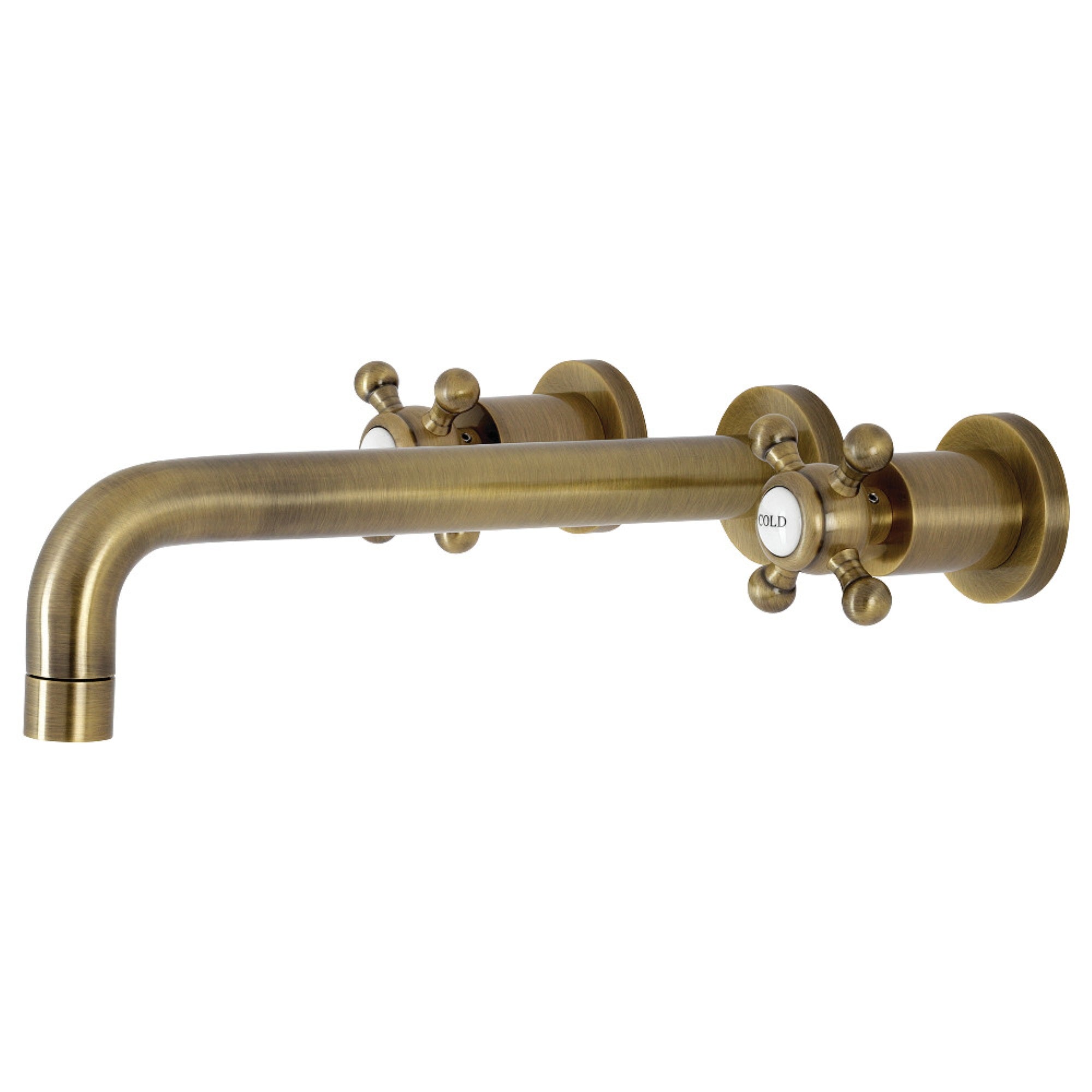 Kingston Brass Ks8023Bx Metropolitan Wall Mount Tub Faucet, Antique Brass