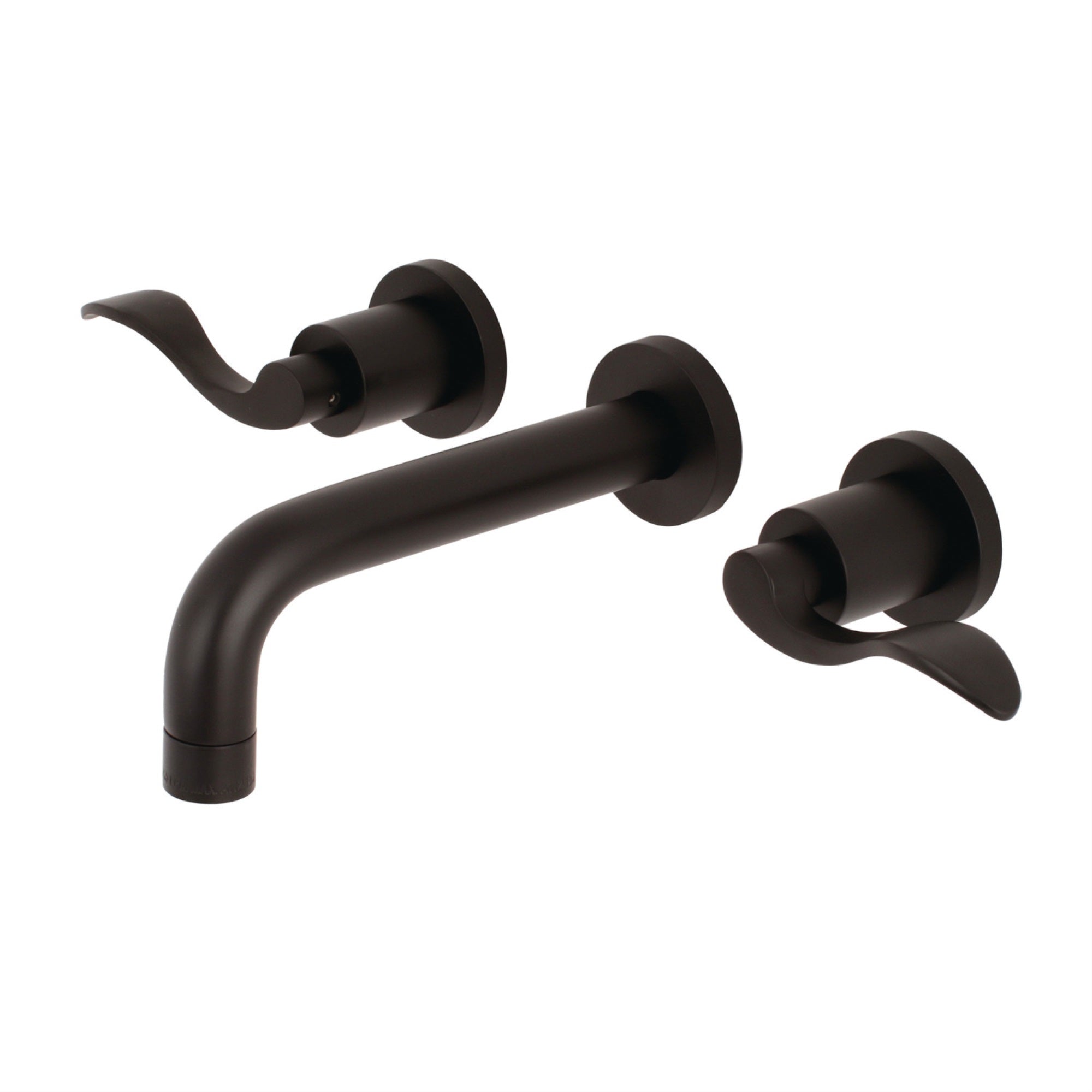 Kingston Brass Ks8120Dfl Nuwave 2-Handle Wall Mount Bathroom Faucet, Matte Black