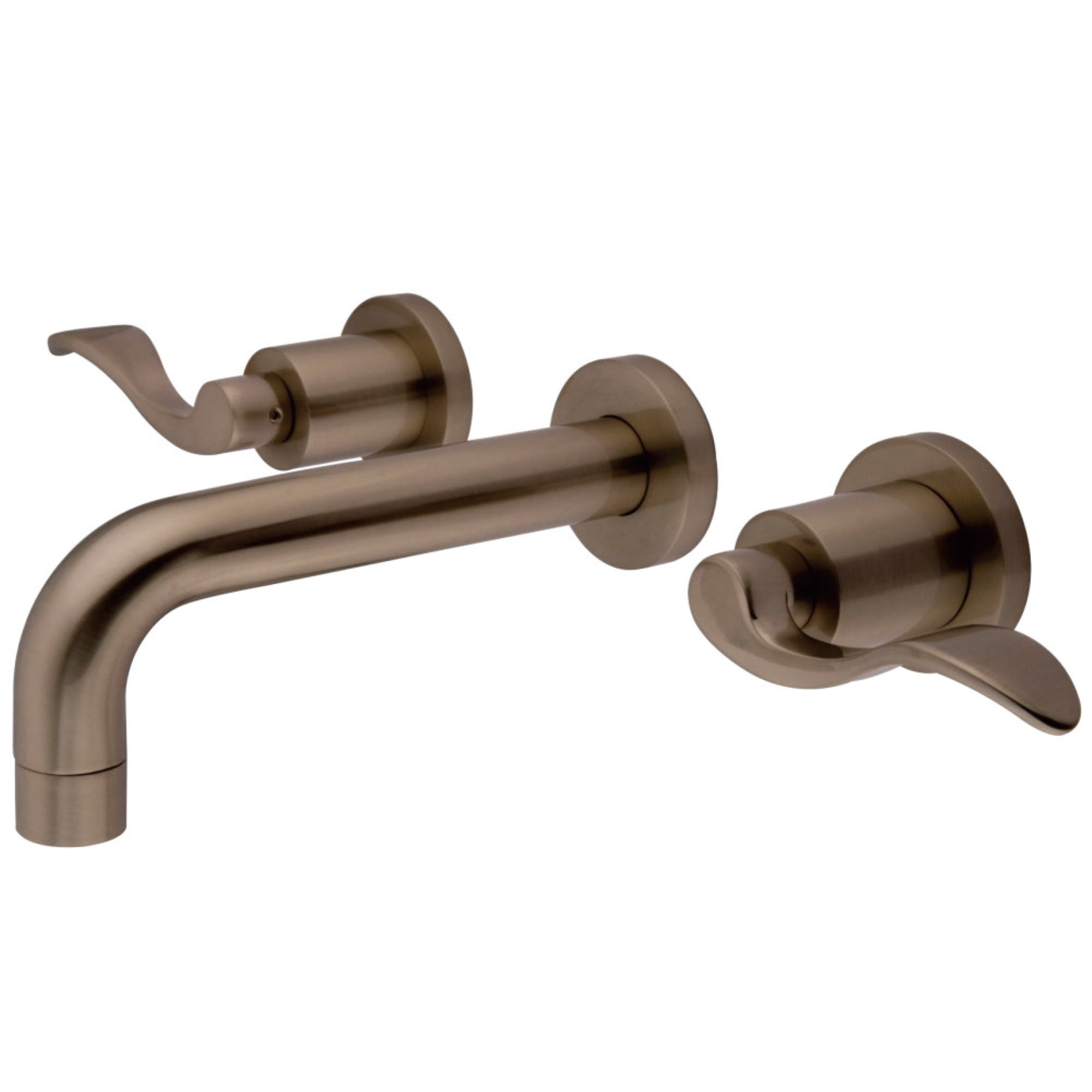 Kingston Brass Ks8128Dfl Nuwave 2-Handle Wall Mount Bathroom Faucet, Brushed Nickel