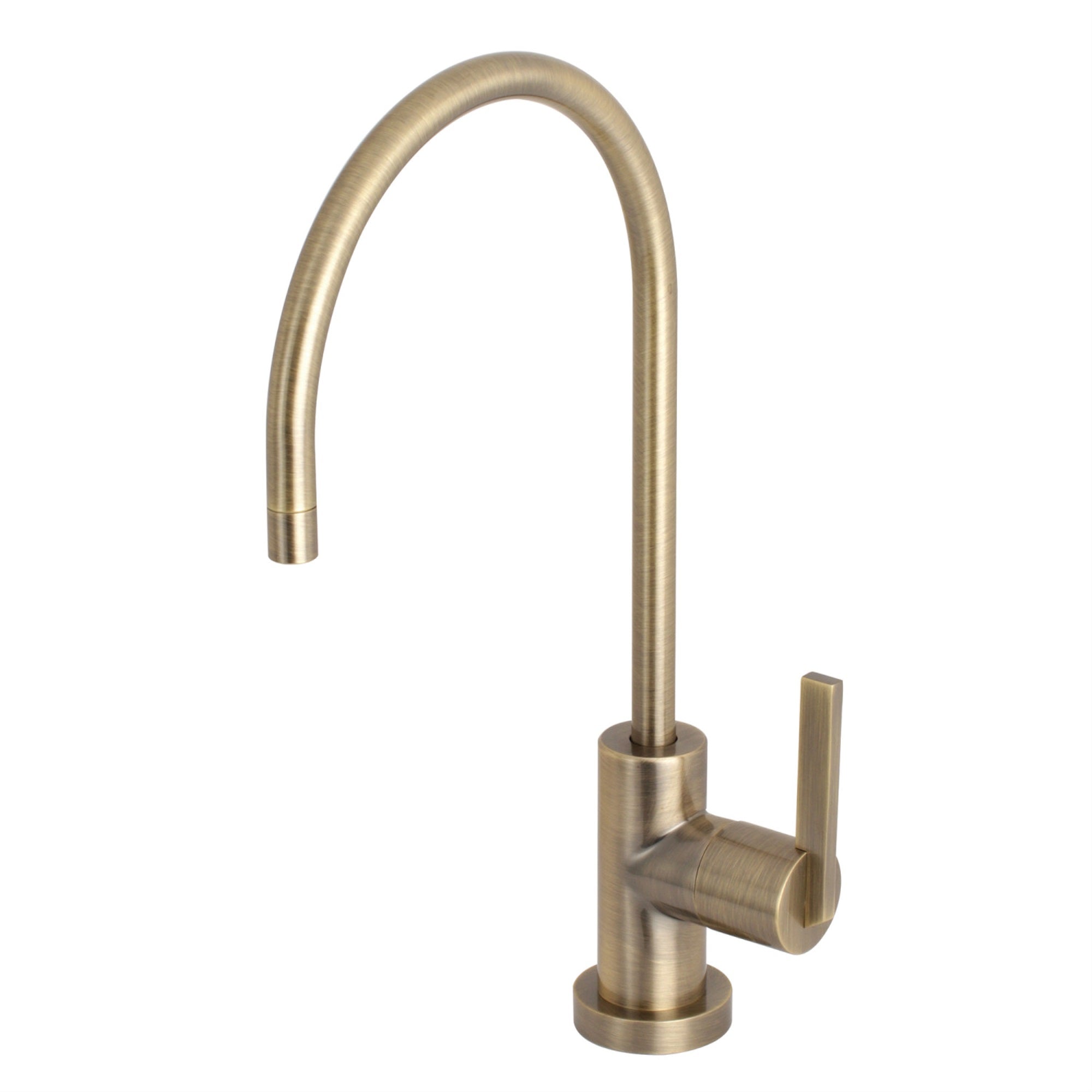 Kingston Brass Ks8193Ctl 1/4 Turn Water Filtration Faucet, Antique Brass