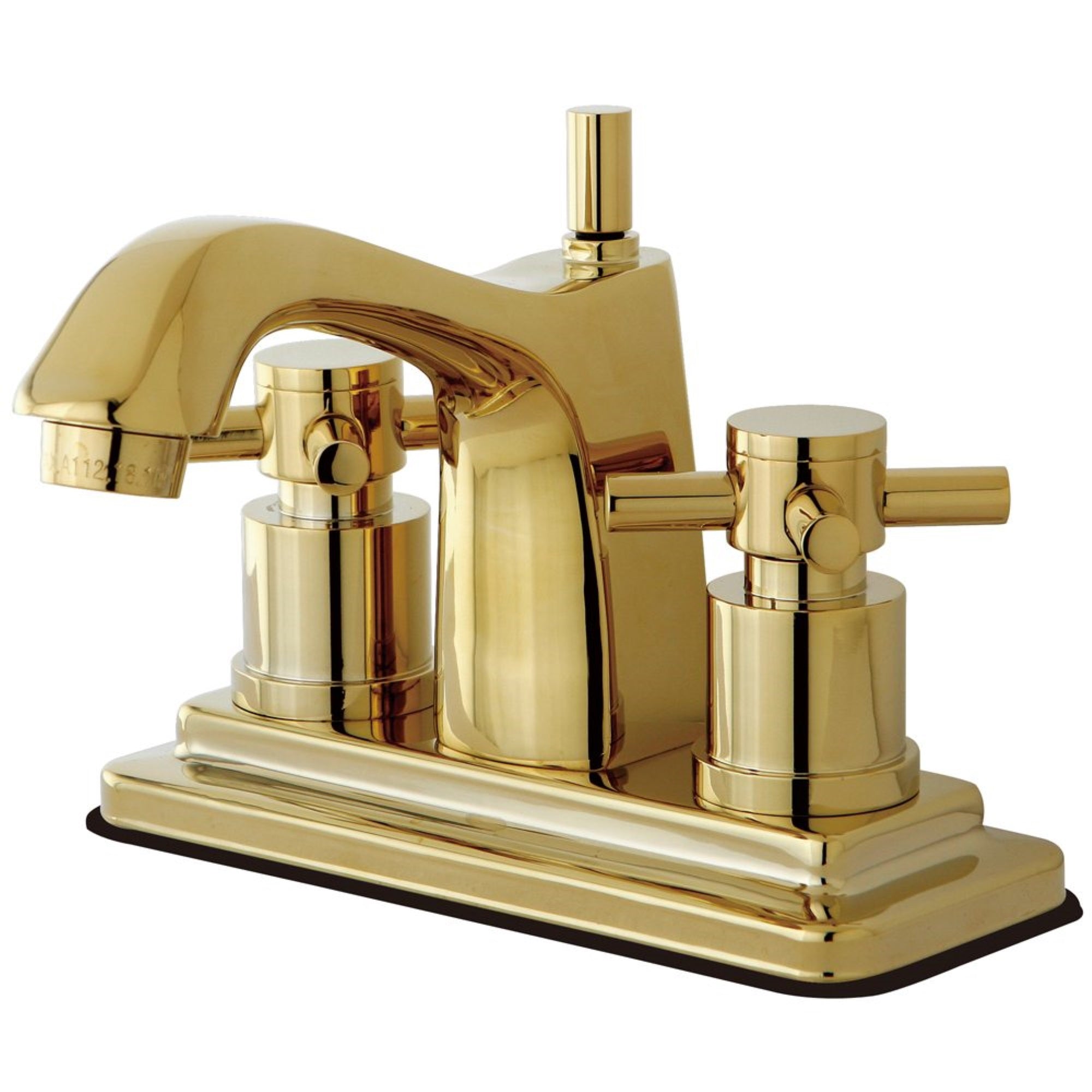 Kingston Brass Ks8642Dx 4 In. Centerset Bathroom Faucet, Polished Brass