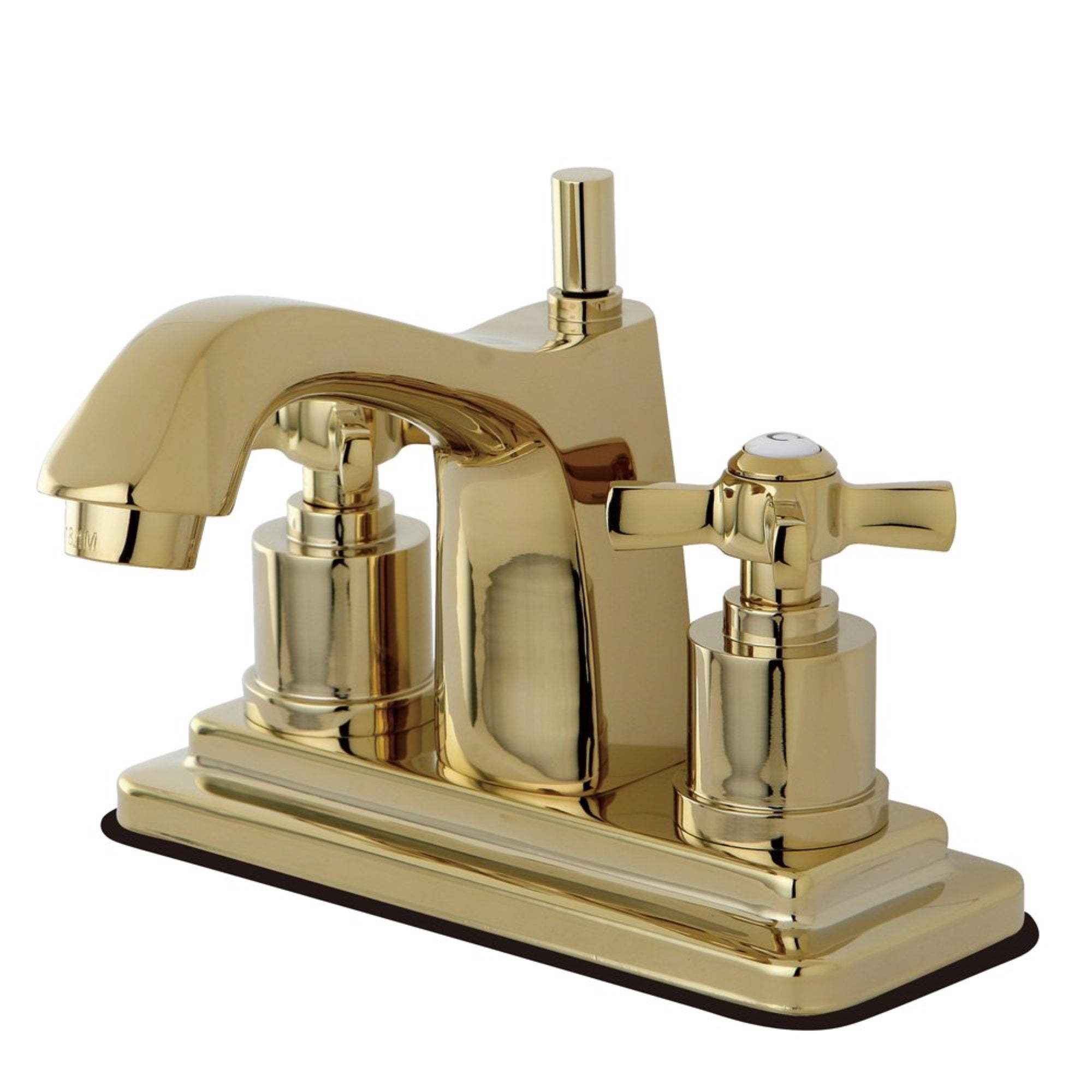 Kingston Brass Ks8642Zx 4 In. Centerset Bathroom Faucet, Polished Brass