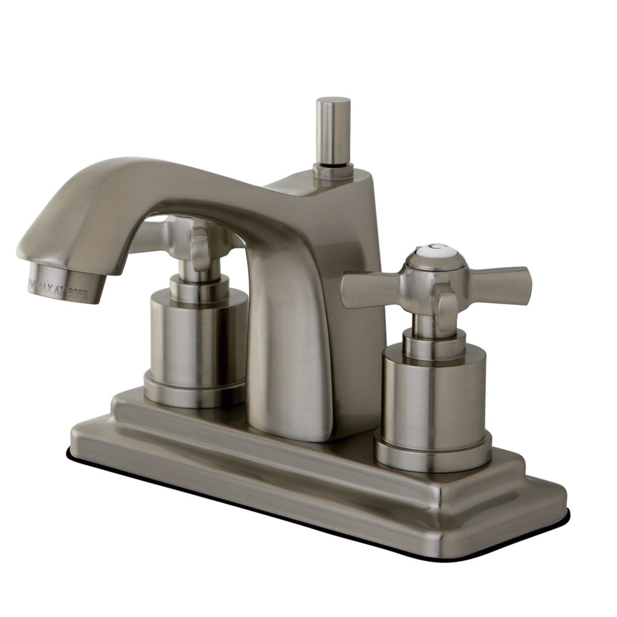 Kingston Brass Ks8648Zx 4 In. Centerset Bathroom Faucet, Brushed Nickel