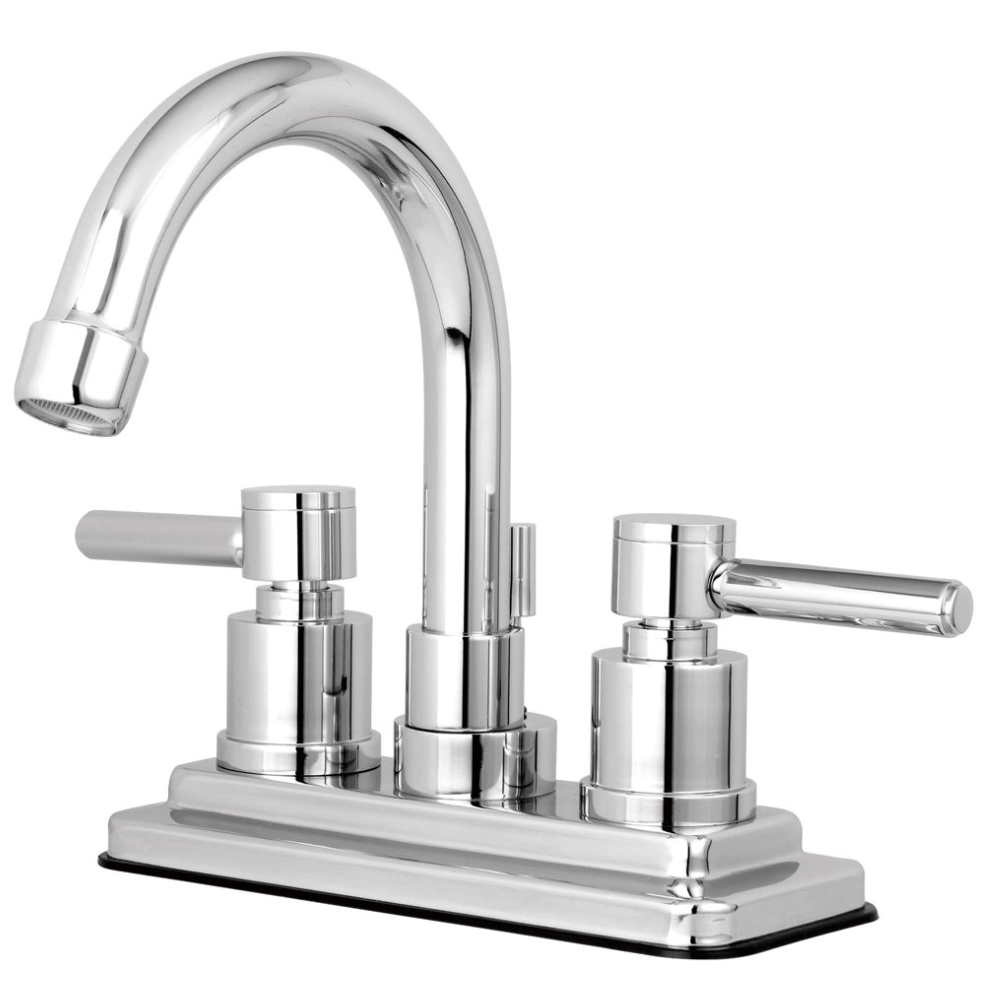 Kingston Brass Ks8661Dl Concord 4 In. Centerset Bathroom Faucet With Brass Pop-Up, Polished Chrome