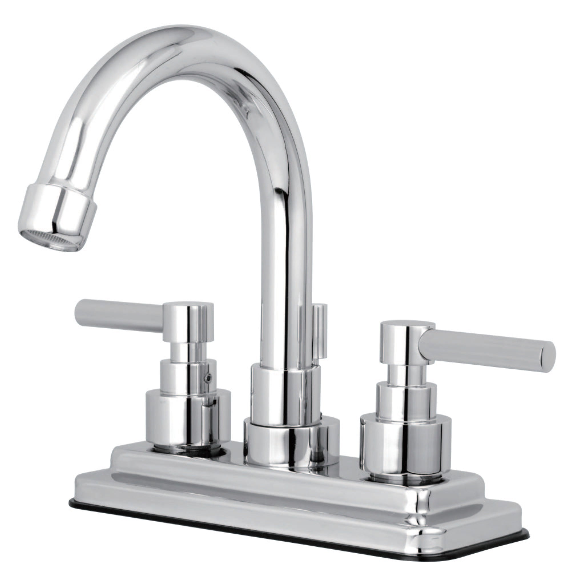 Kingston Brass Ks8661El Elinvar 4 In. Centerset Bathroom Faucet With Brass Pop-Up, Polished Chrome