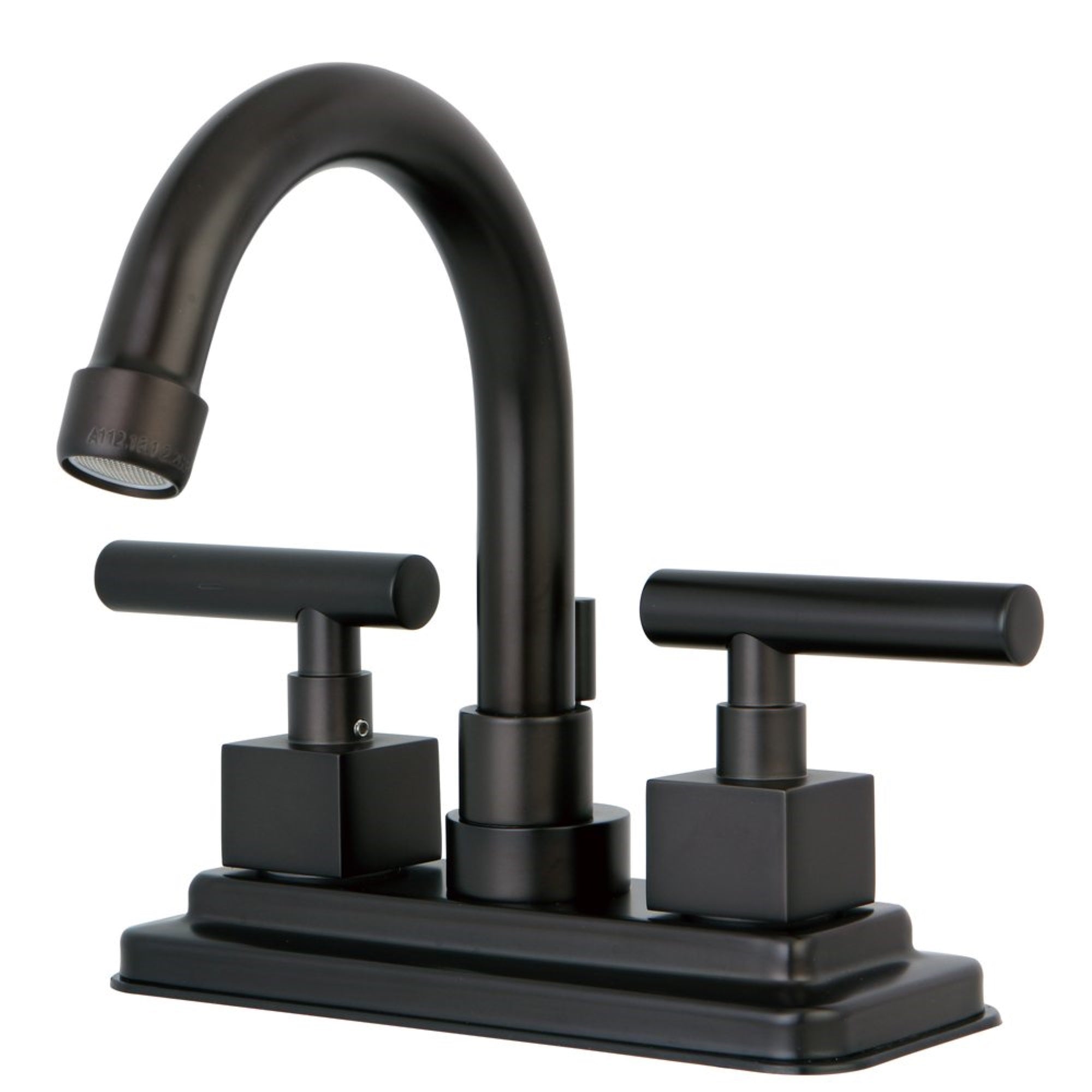 Kingston Brass Ks8665Cql Claremont 4 In. Centerset Bathroom Faucet With Brass Pop-Up, Oil Rubbed Bronze