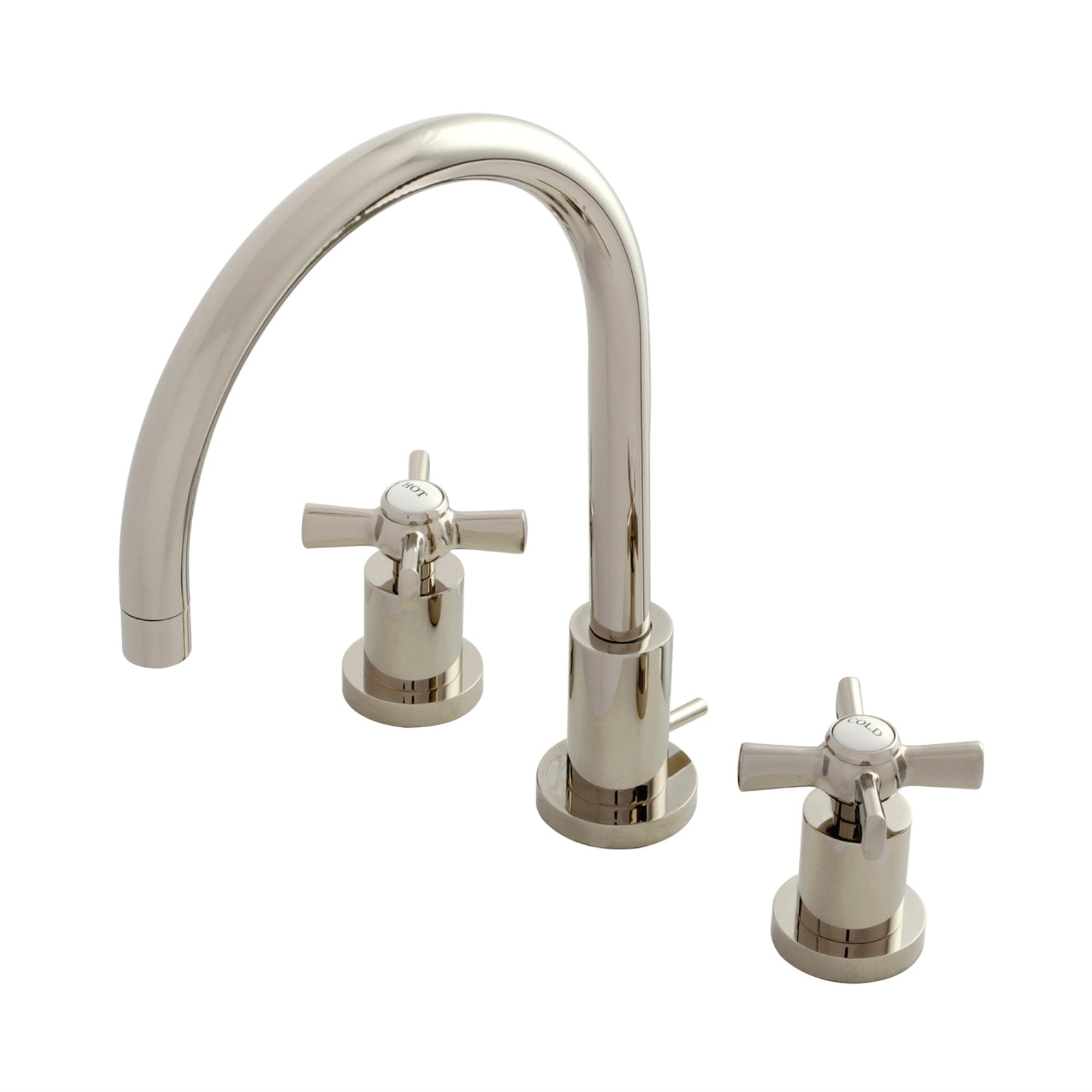 Kingston Brass Ks8926Zx 8 In. Widespread Bathroom Faucet, Polished Nickel