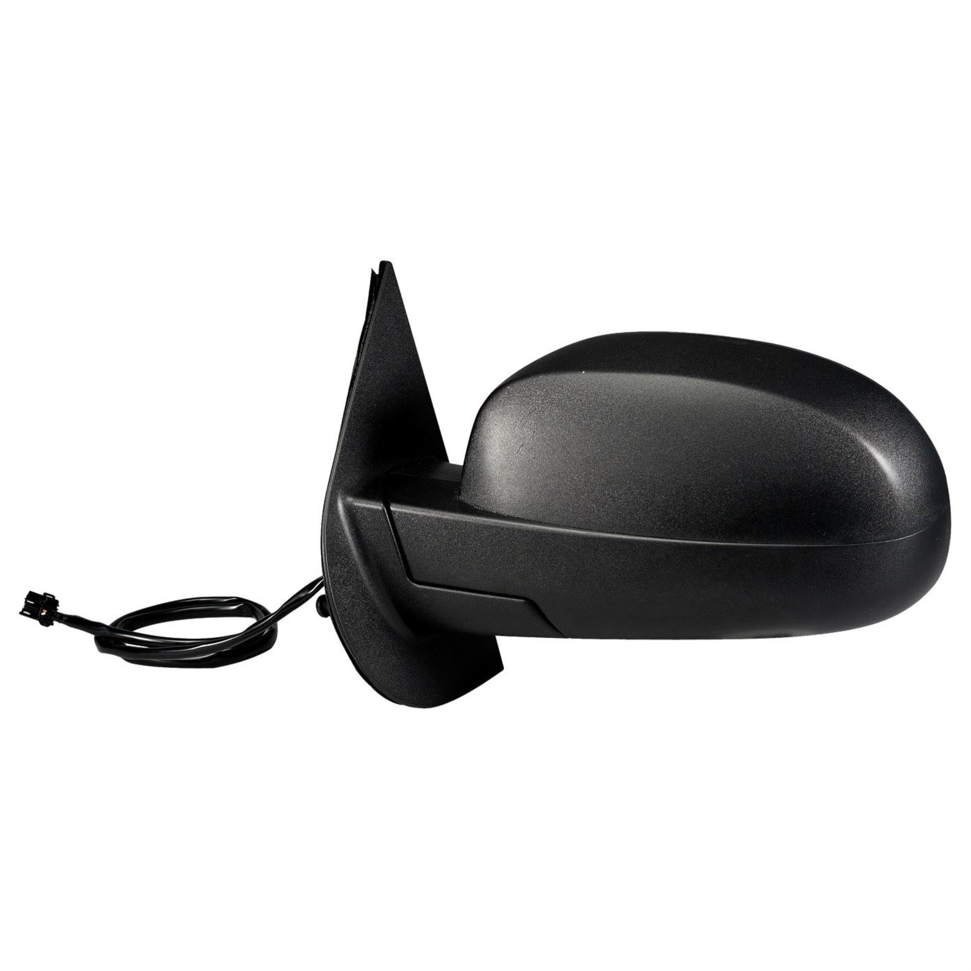 Fit System Driver Side Mirror For Avalanche, Silverado/Sierra 1500, Silverado/Sierra 2500 & 3500, Suburban, Tahoe, Yukon, Denali/Xl, Silverado/Sierra Hybrid, Text Blk, Fold, Heated Power