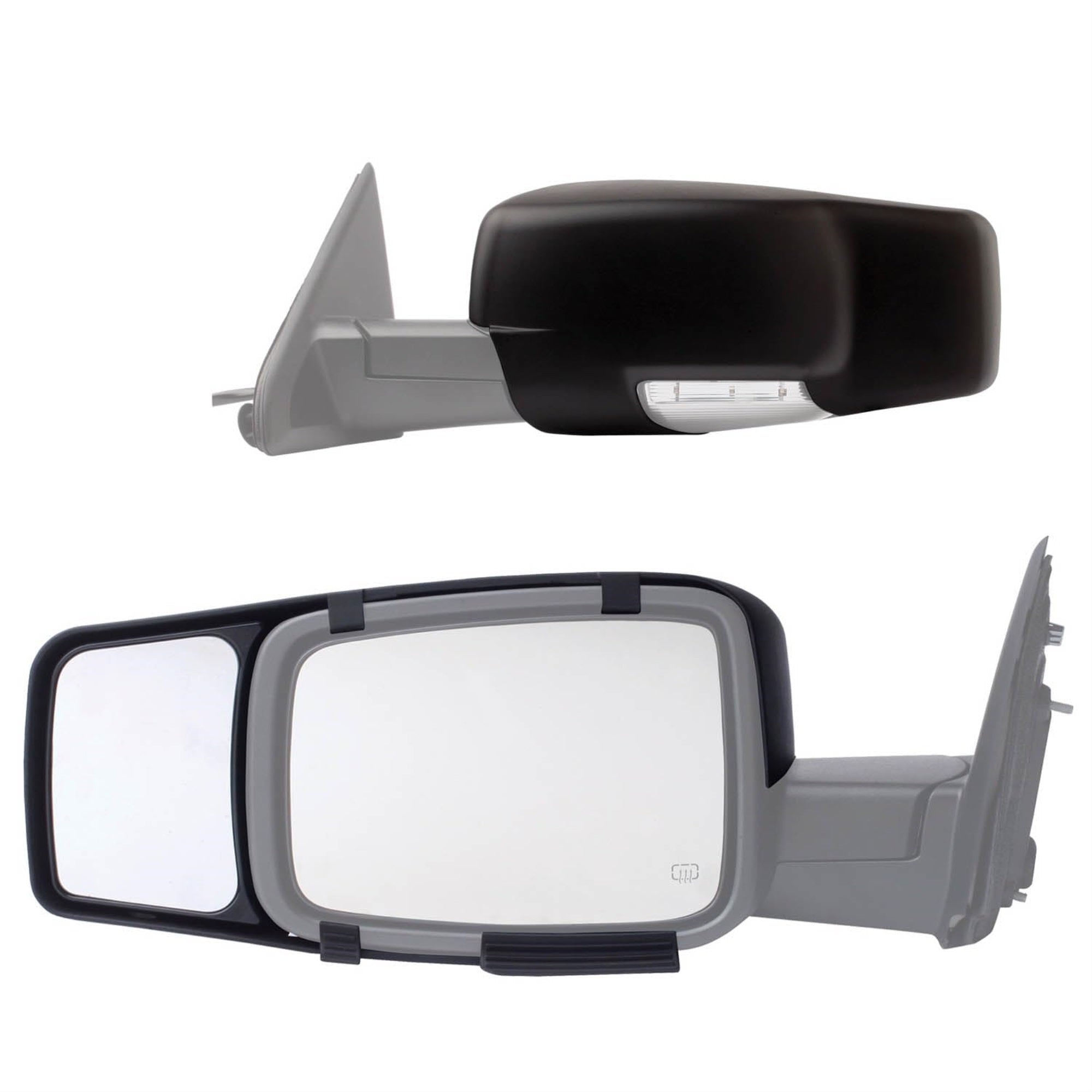 Fit System K-Source 80710 Snap-On Towing Mirrors For 09-18 Ram 1500, 19-23 Ram 1500 Classic, 10-22 Ram 2500, 3500, Pair