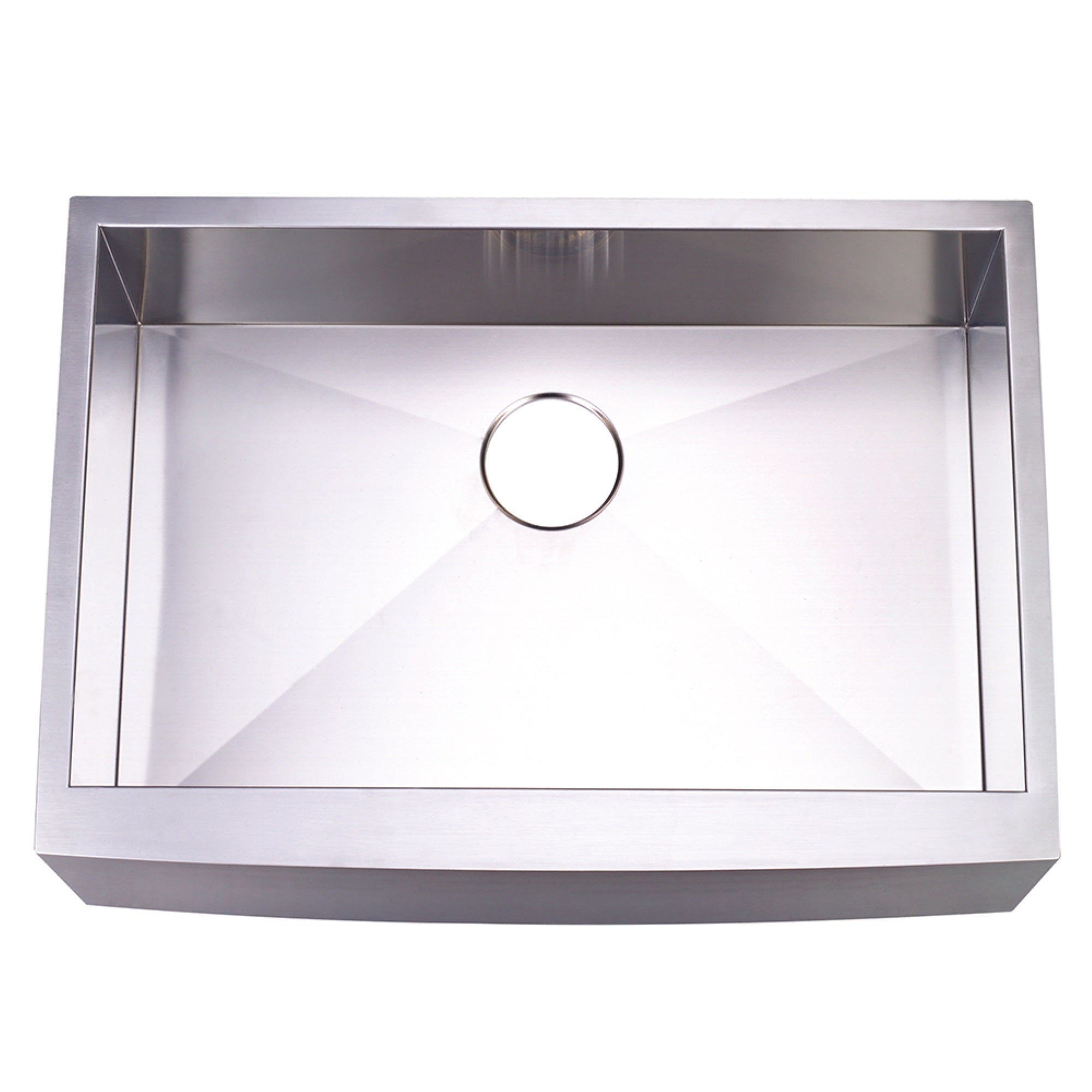 Gourmetier Kuf302110Bn Apron Front Farmhouse Single Bowl Kitchen Sink, Brushed