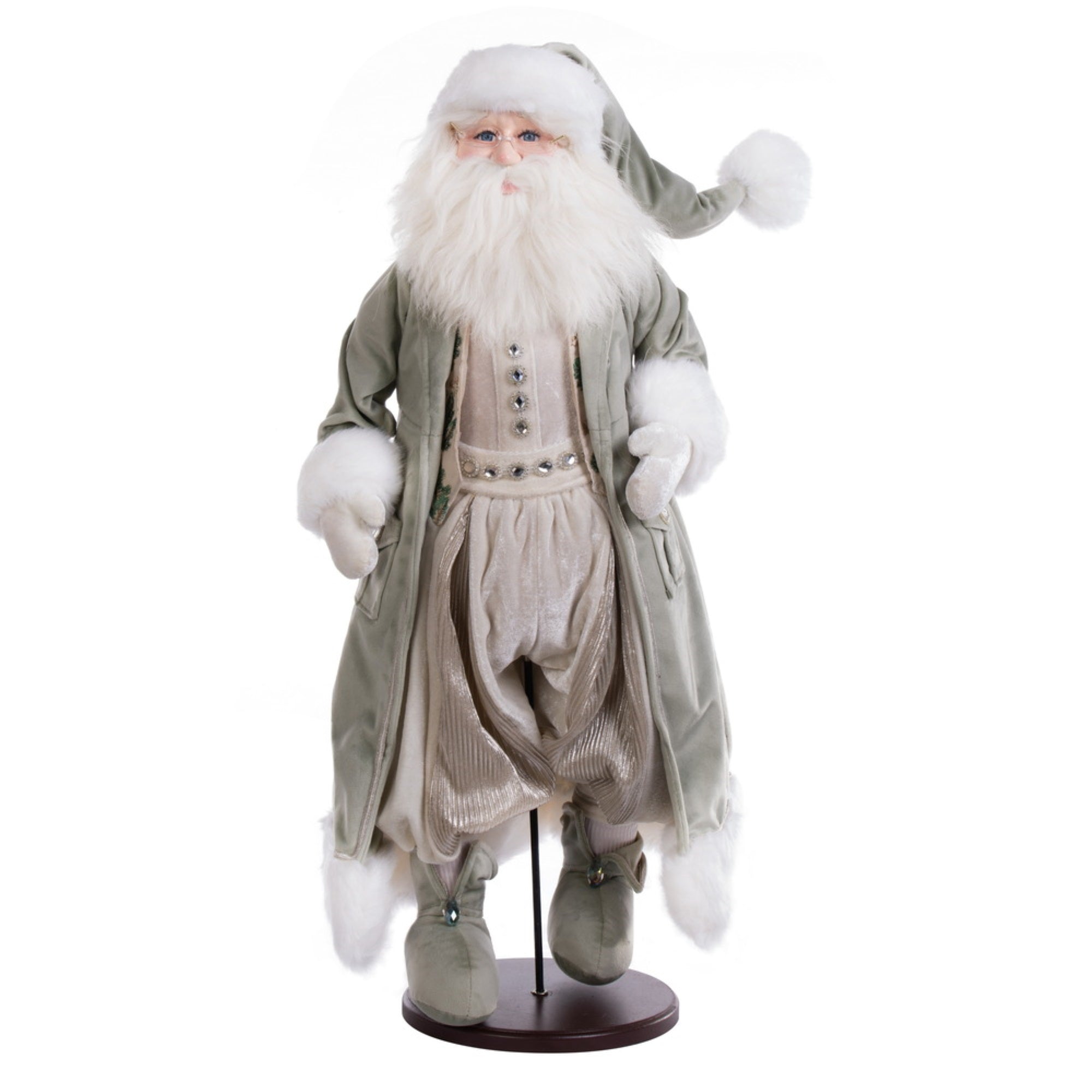 28” Jewel-Tide Greet Santa Doll w Stand