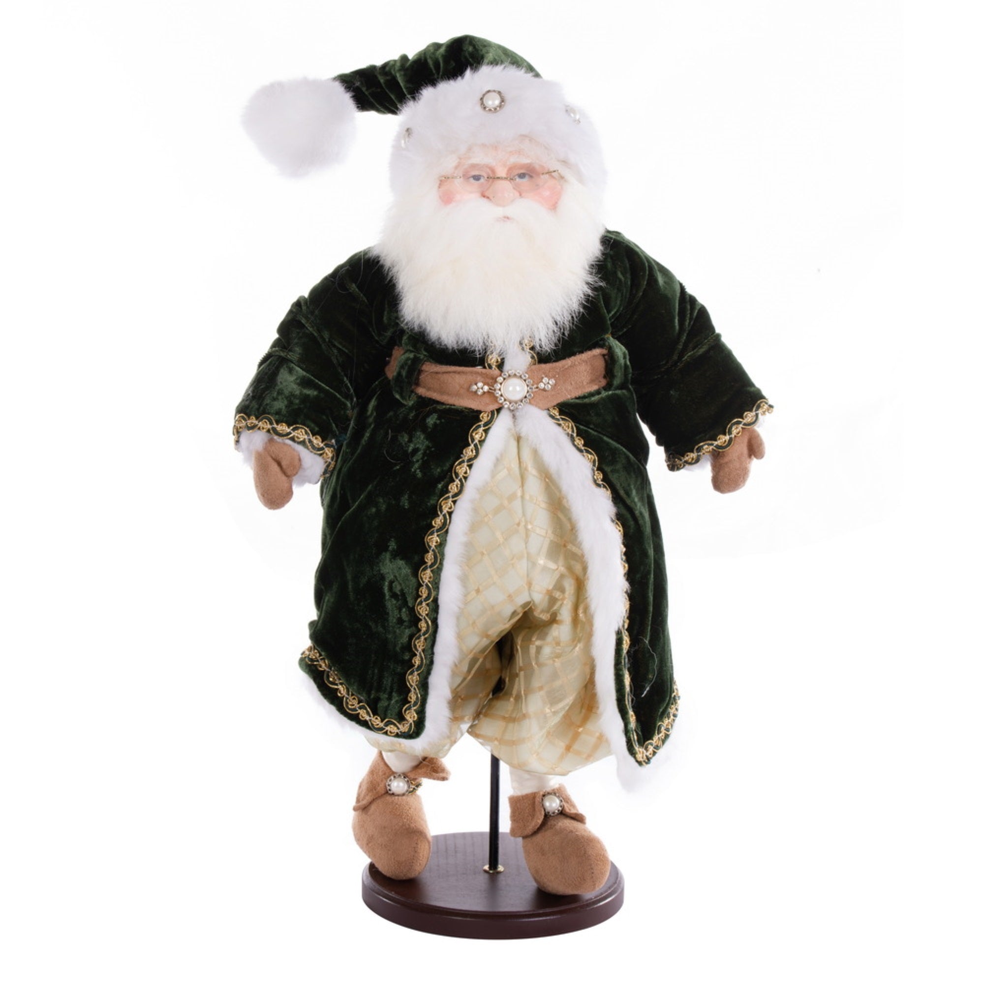 19” Silent Night Santa Doll with Stand